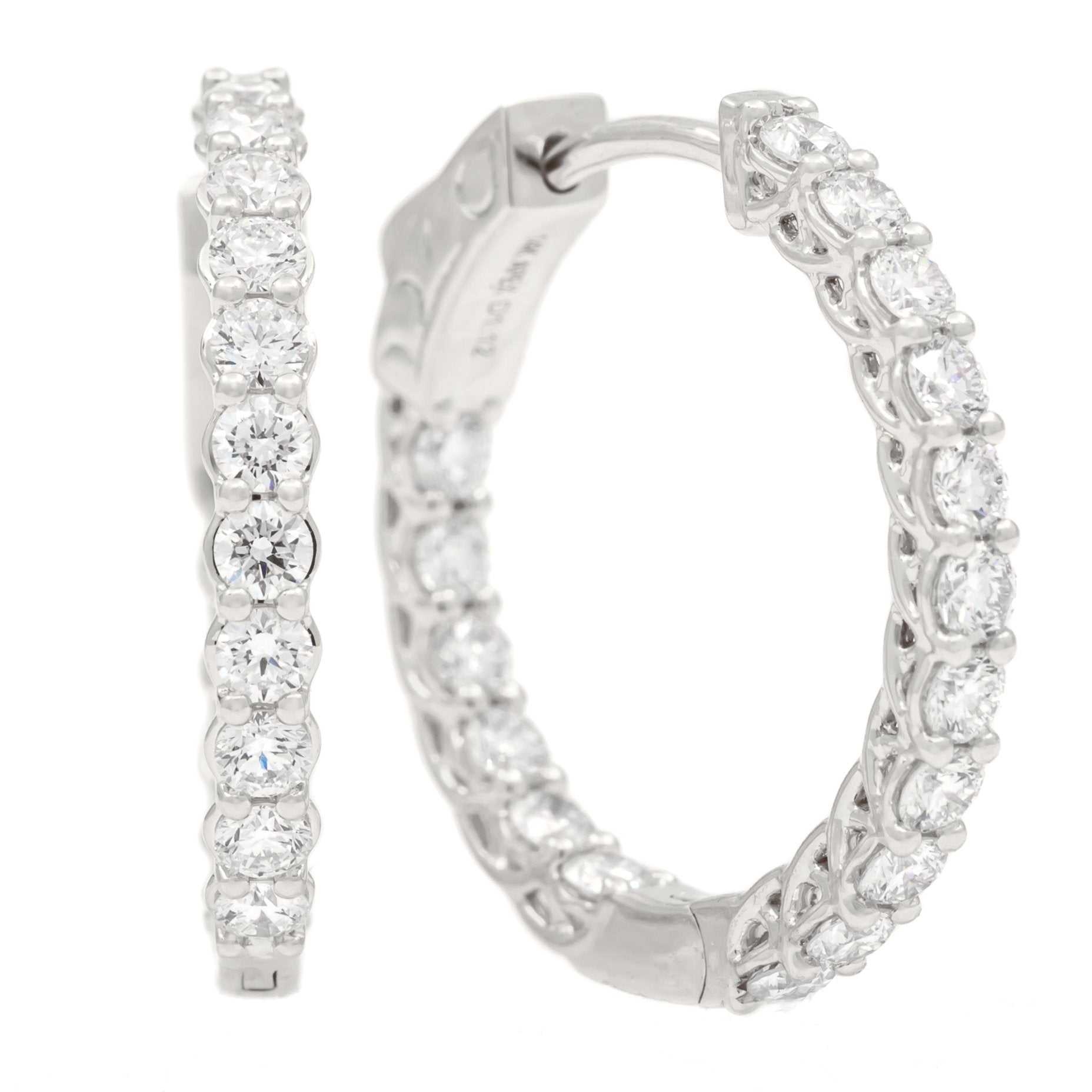 Diamond Hoop Earrings