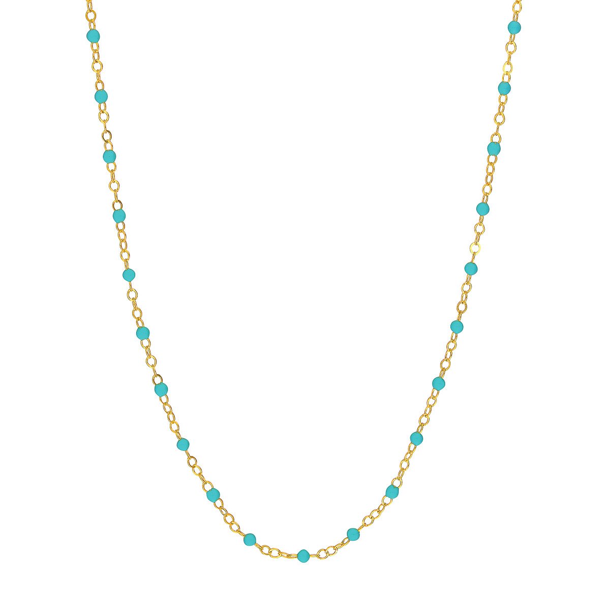 Gold and Enamel Beaded Necklace