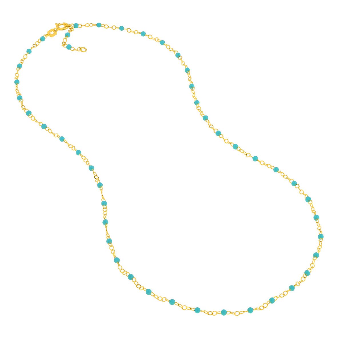 Gold and Enamel Beaded Necklace
