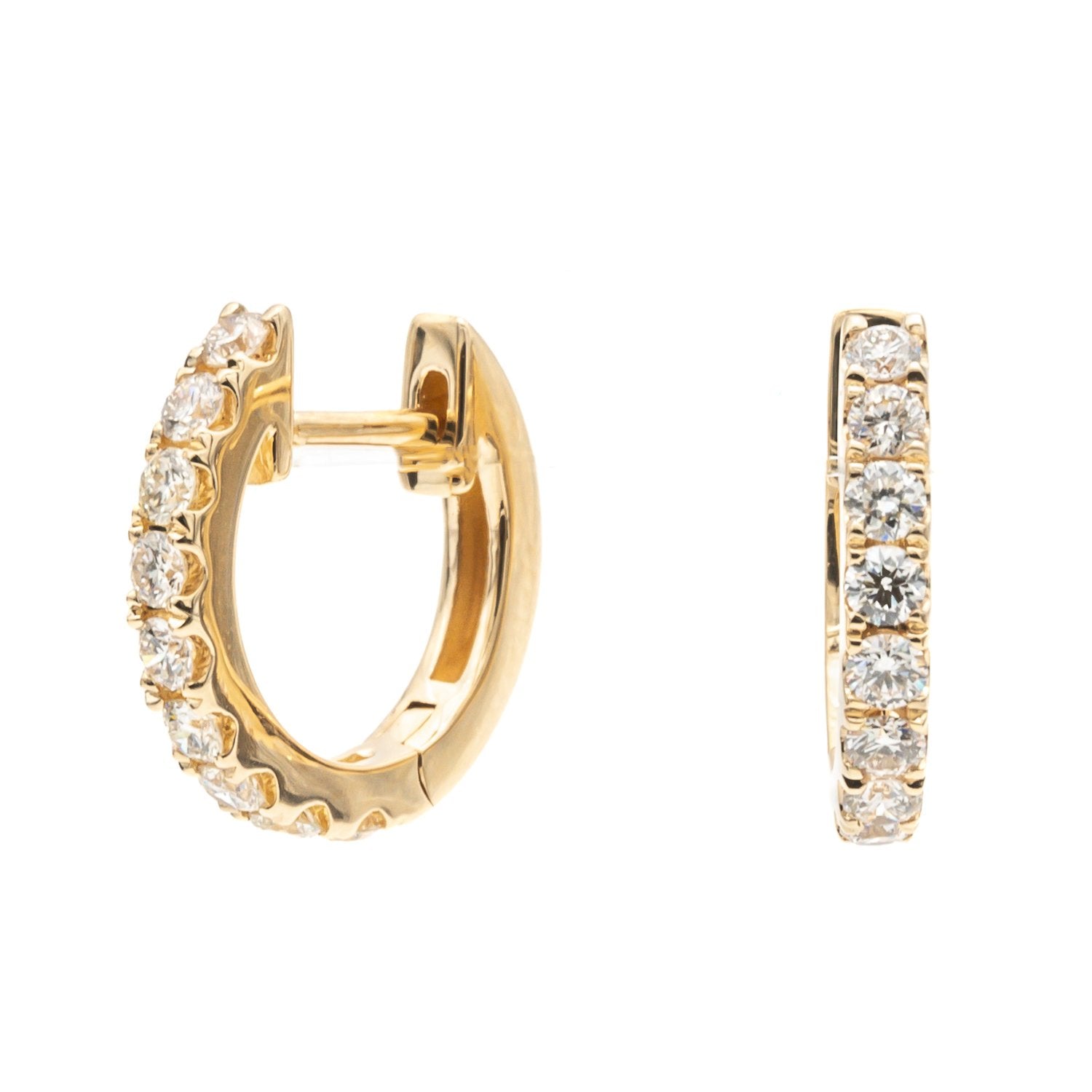 Diamond Huggie Earrings