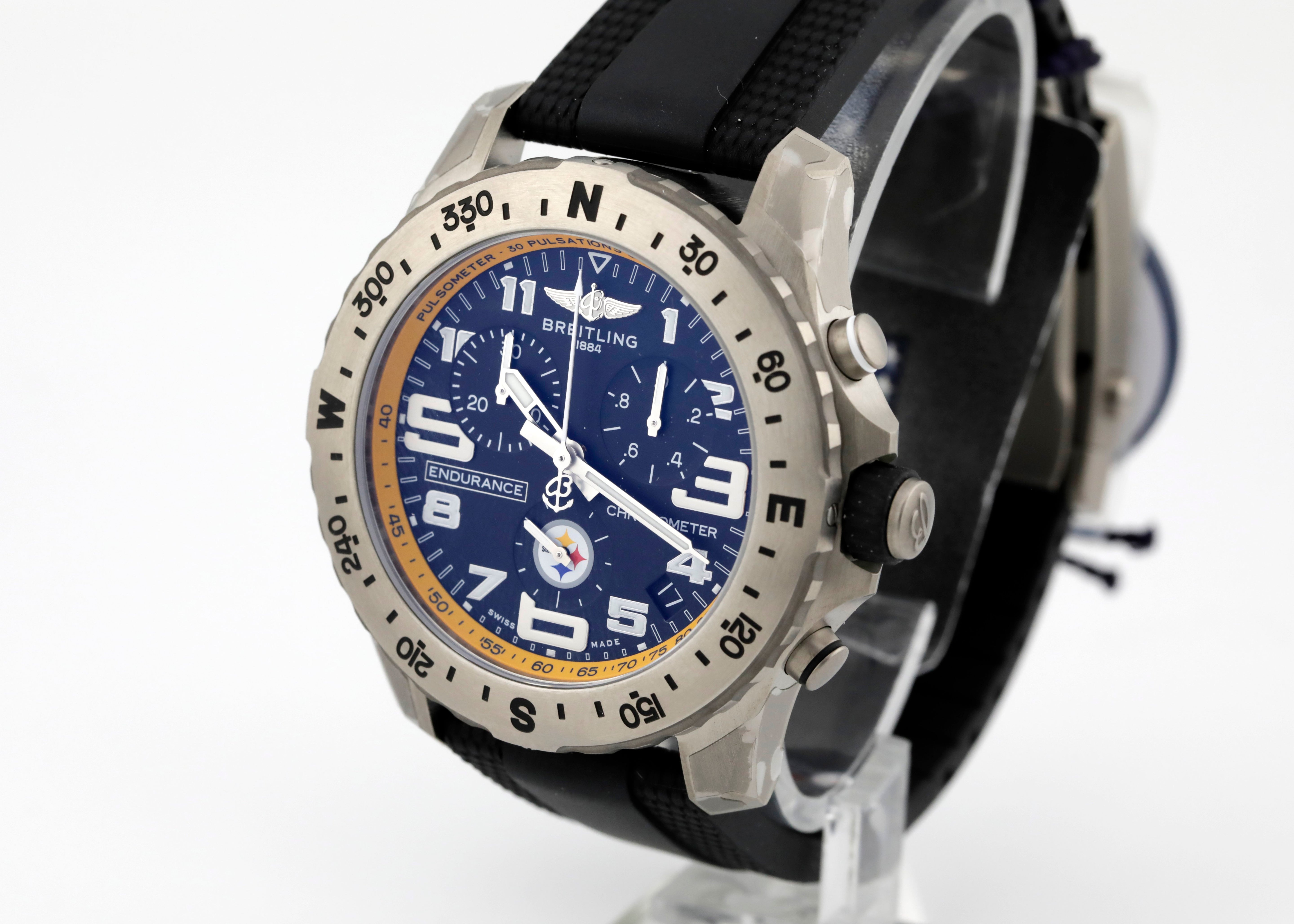 Pre Owned  Breitling Professional Endurance Pro 44mm NFL Pittsburgh Steelers Edtion