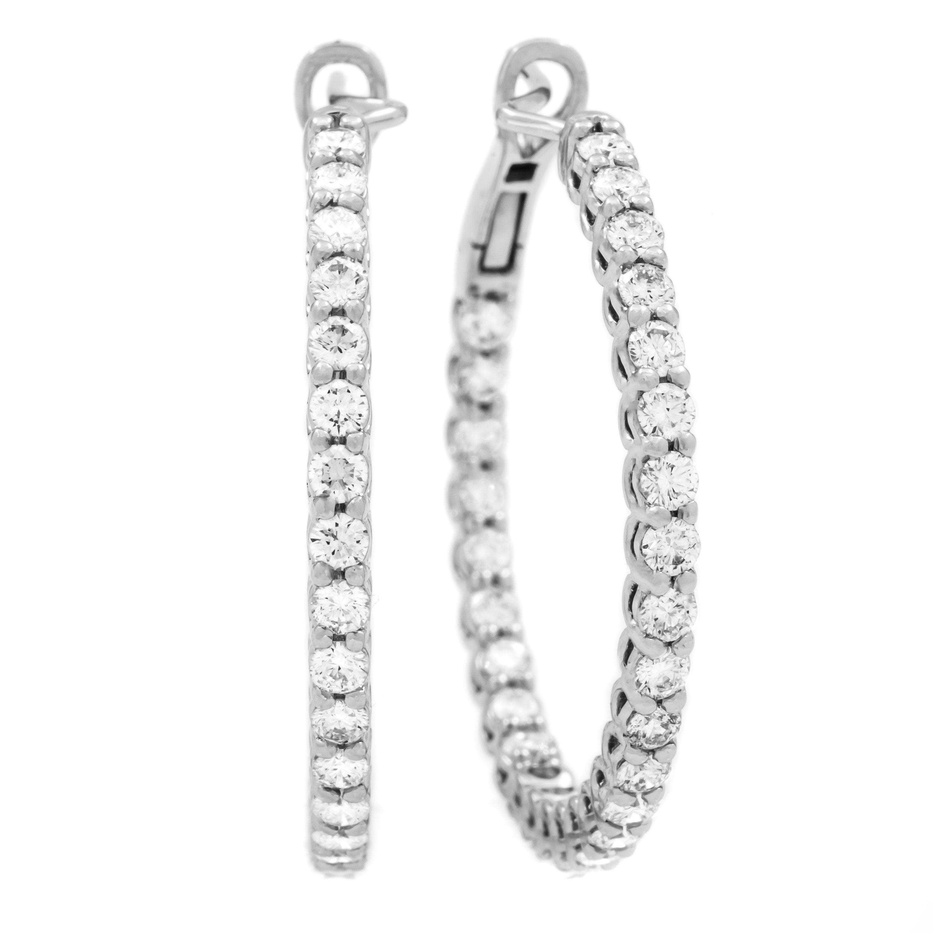 Diamond Hoop Earrings