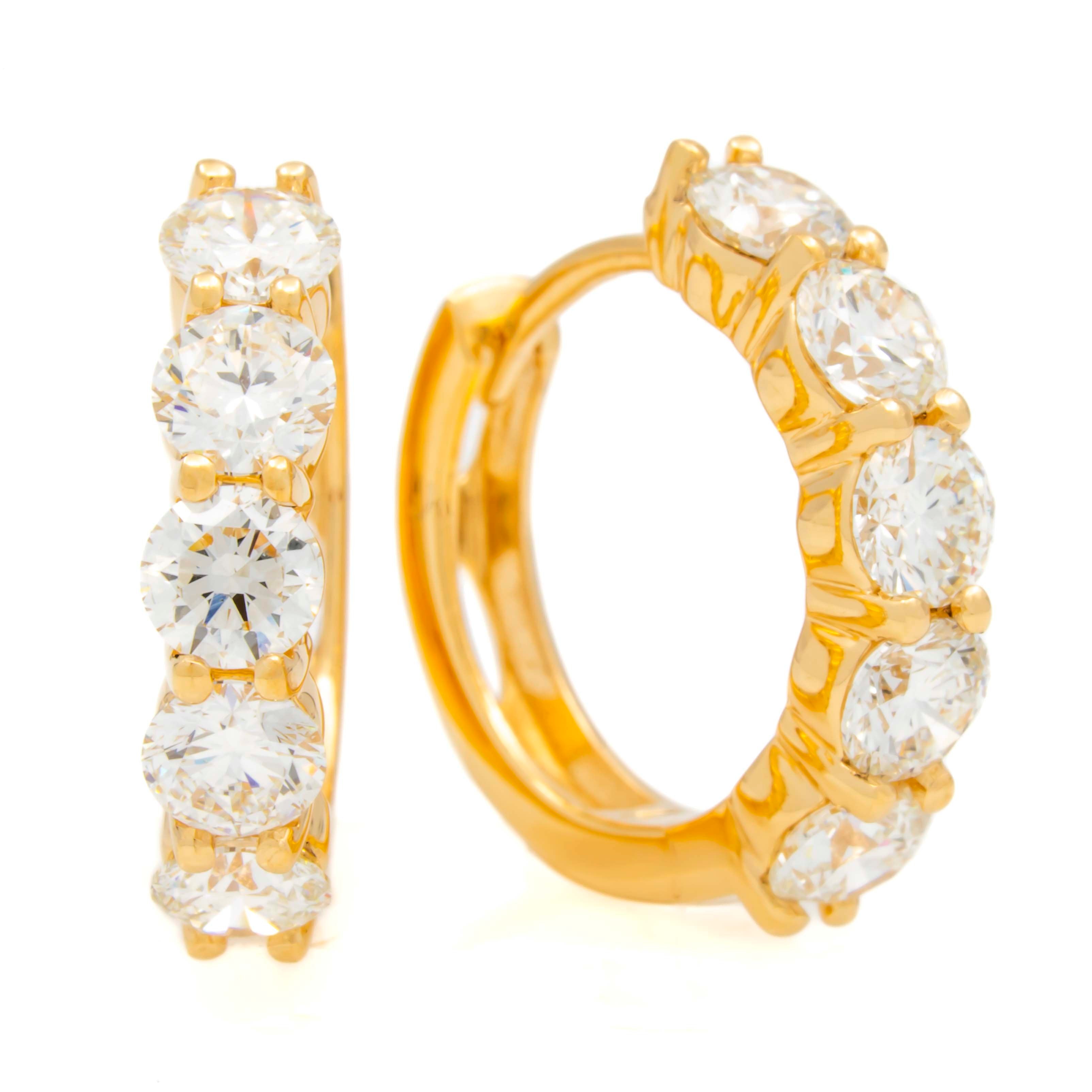 Diamond Huggie Earrings