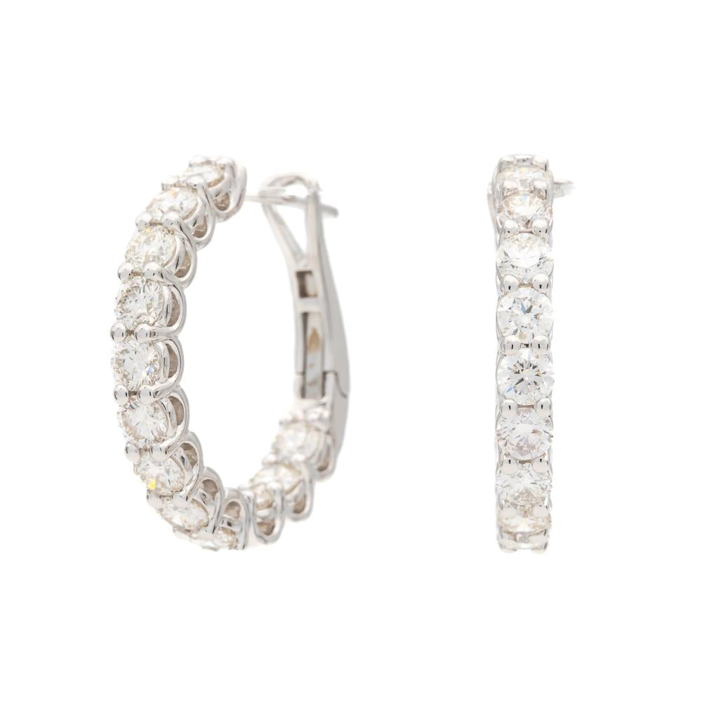 Diamond Hoop Earrings