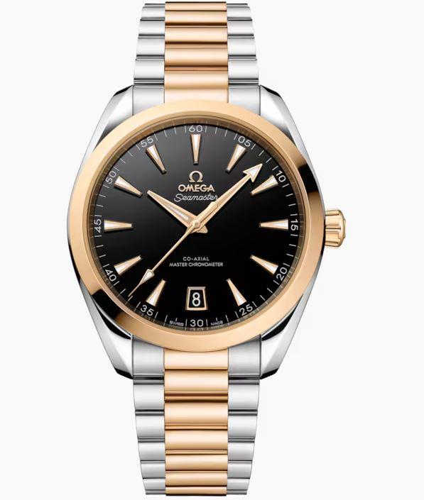 Omega Seamaster Aqua Terra Two Tone 18k Moonshine Gold Ref# 22020412101001