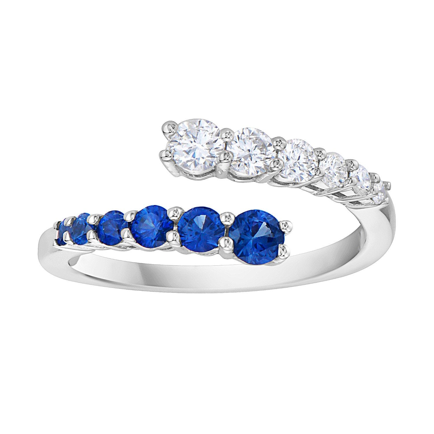 Diamond and Blue Sapphire Ring
