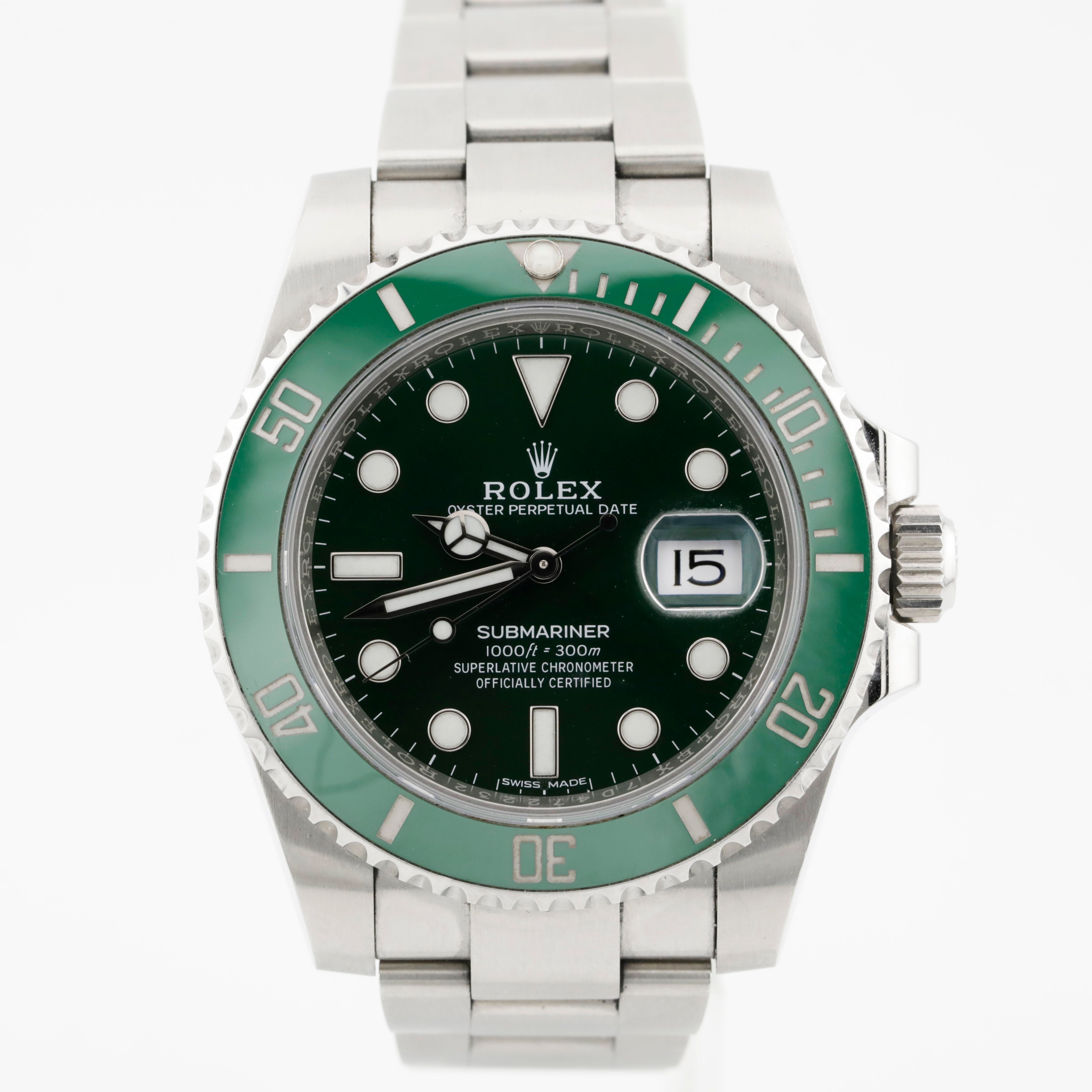 Pre Owned Rolex Submariner Date Hulk Ref# 116610LV