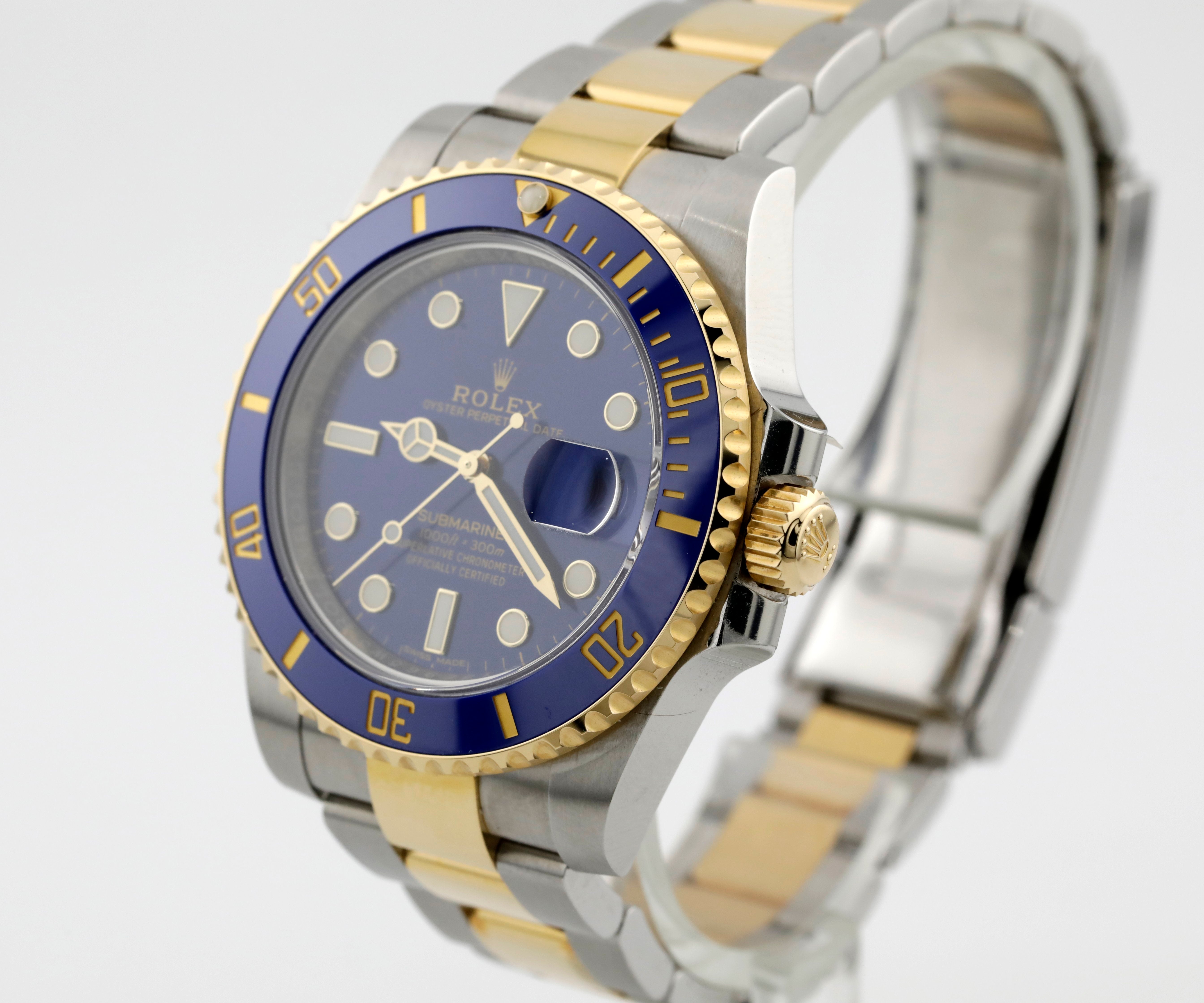 Pre Owned Rolex Submariner Date Bluesy Ref# 116613LB