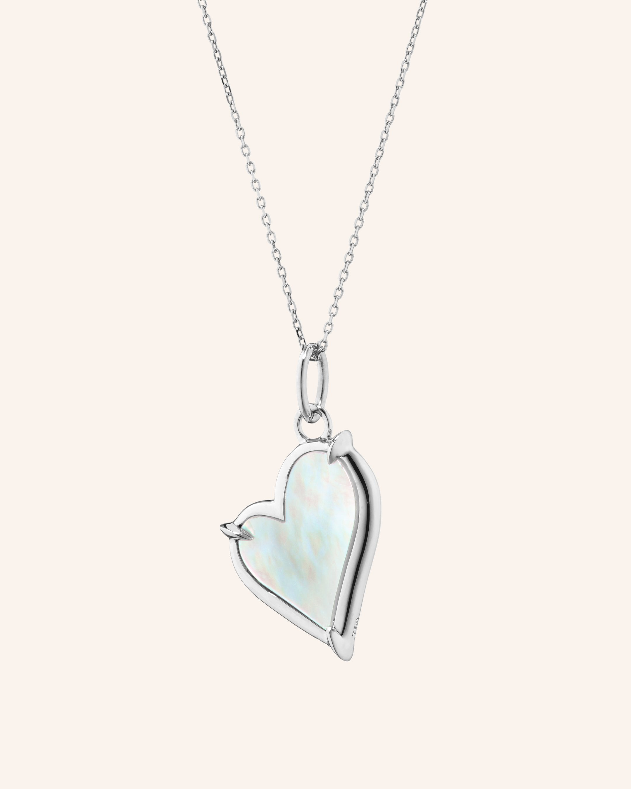 Monica Rich Kosann Mother of Pearl Heart Pendant