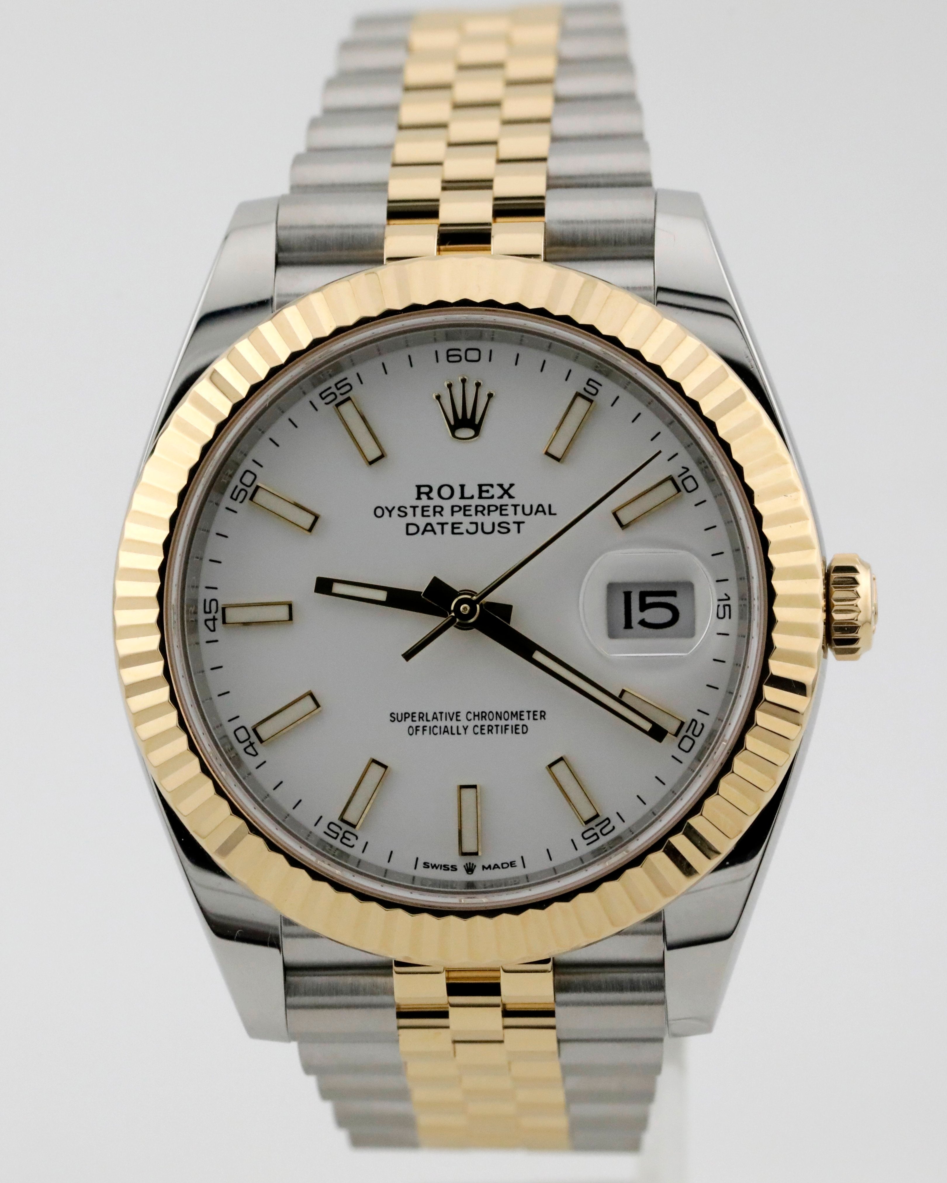 Pre-Owned Rolex Datejust 41 Two Tone 18k Yellow Gold Ref# 126333