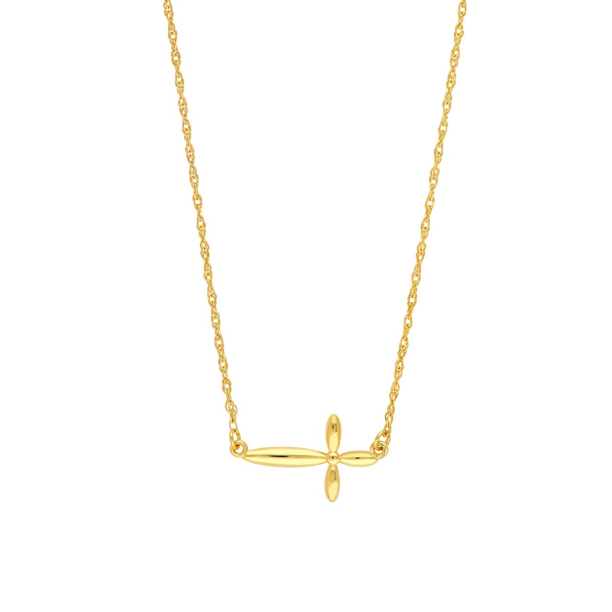 Sideways Cross Necklace