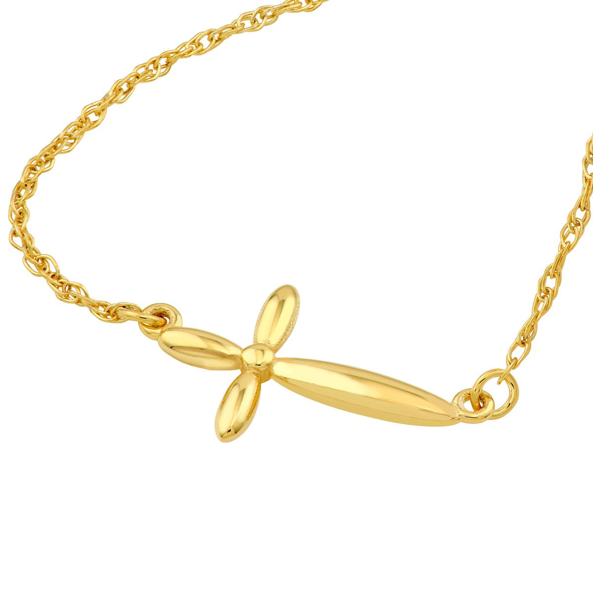 Sideways Cross Necklace