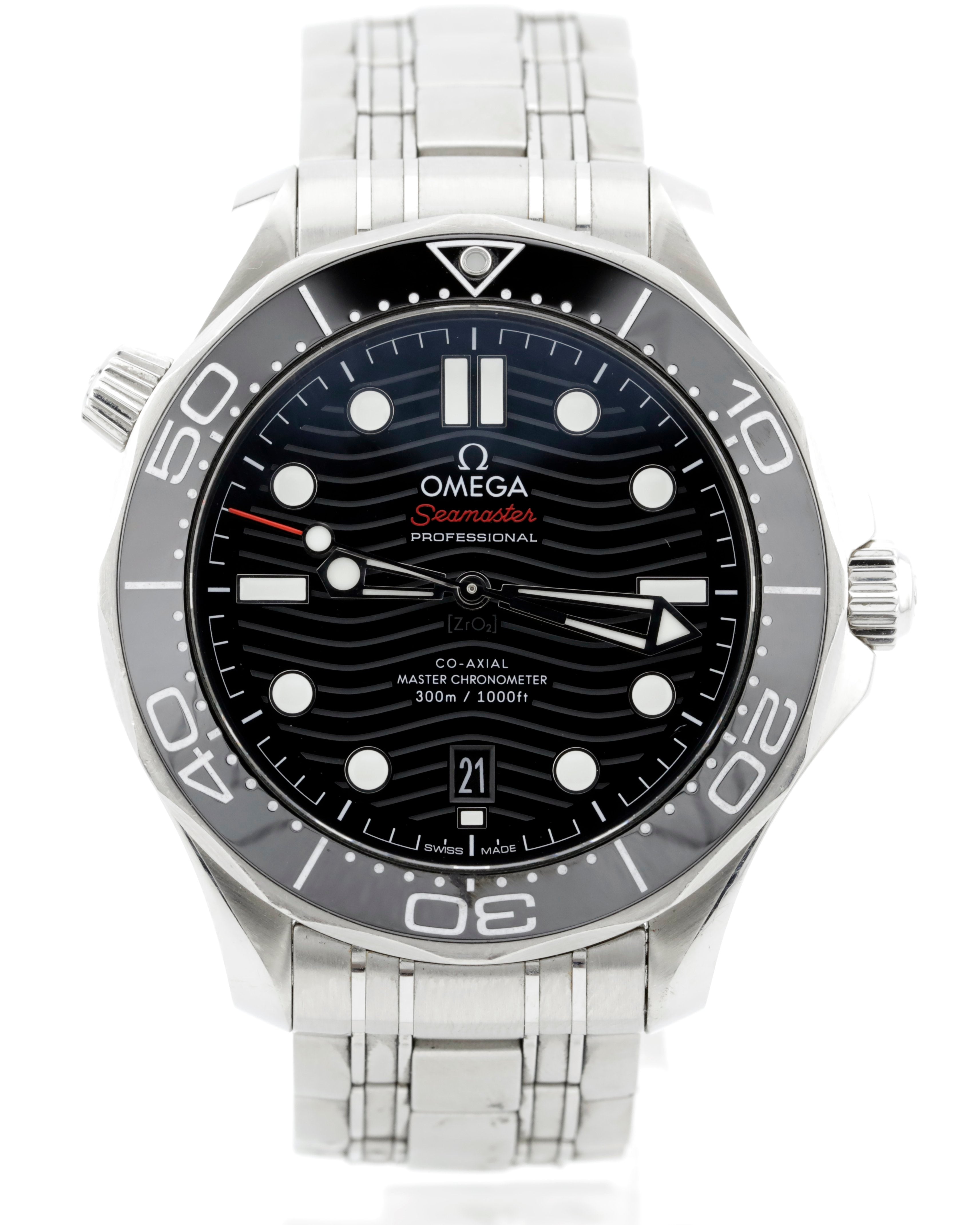 Pre-Owned Omega Seamaster Diver 300m, black, Ref# 21030422001001