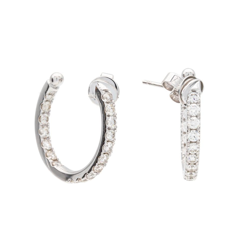 Diamond Hoop Earrings