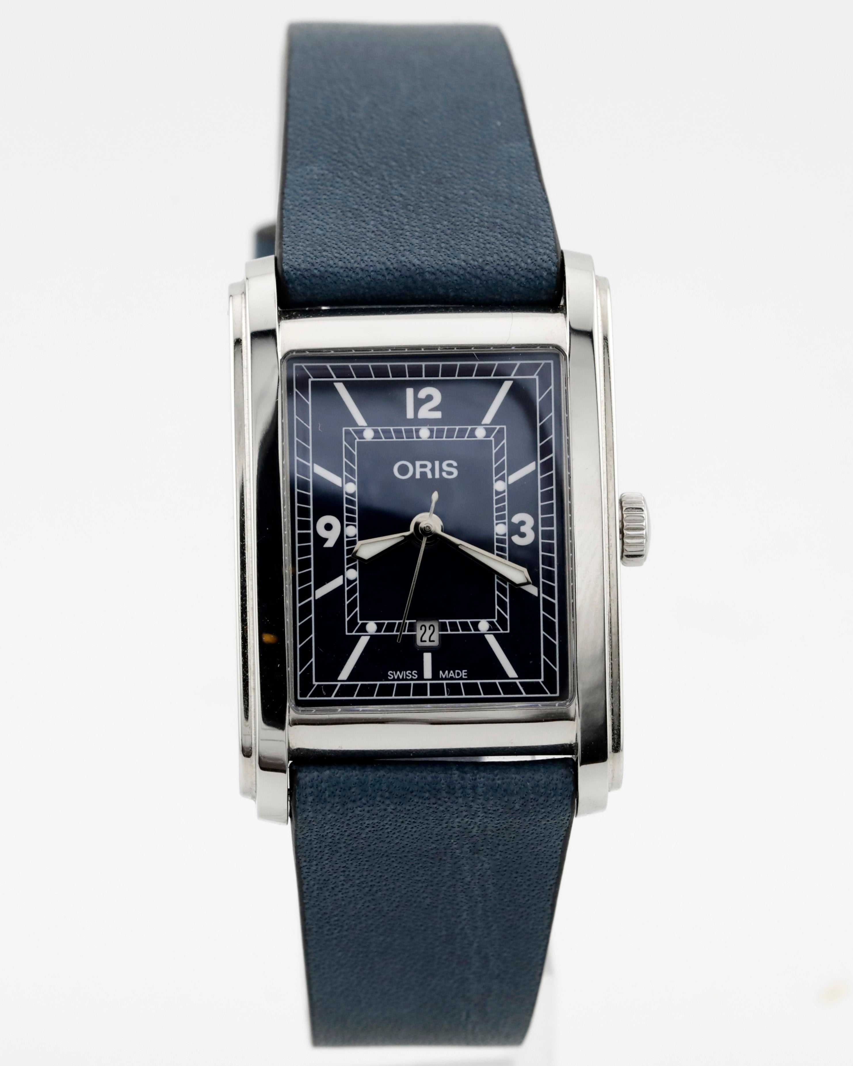 Pre Owned Oris Rectangular Blue Ref# 0156177834065