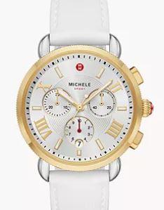 Michele Sporty Sport Sail White Silicone Watch Ref# MWW01P000017