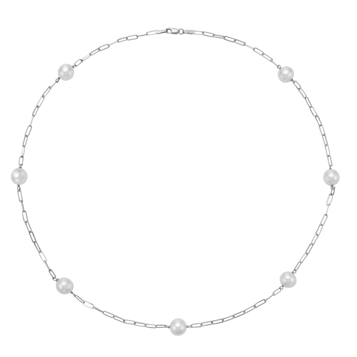 Pearl Tin Cup Necklace