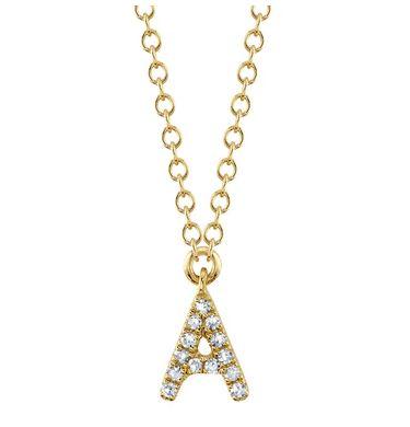 Shy Creation Diamond Initial Necklace