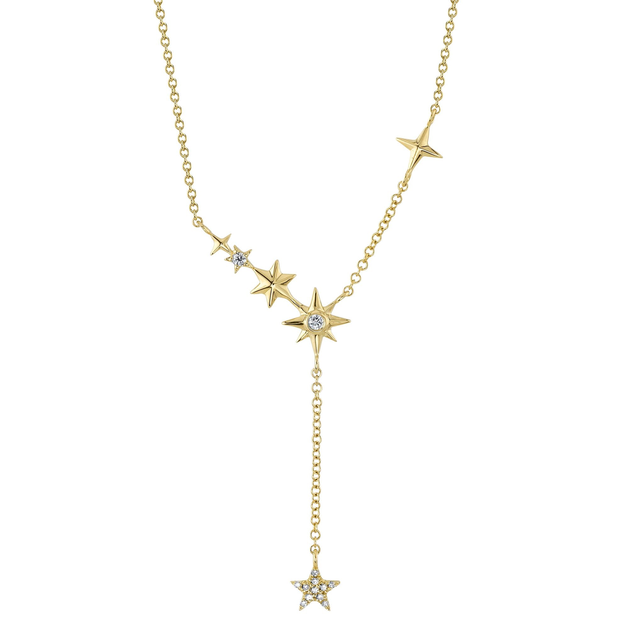 Shy Creation Diamond Lariat Neckalce
