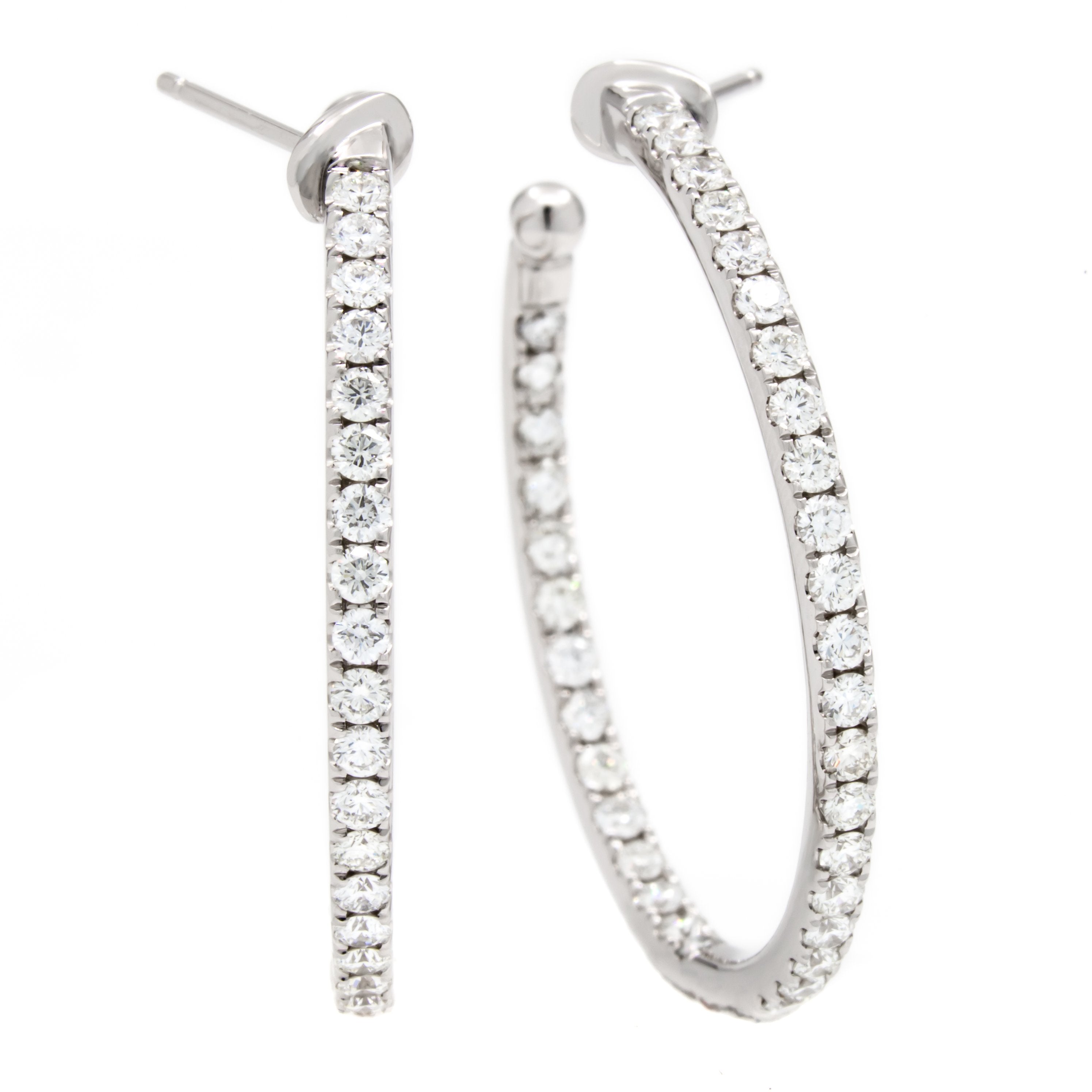 Diamond Hoop Earrings