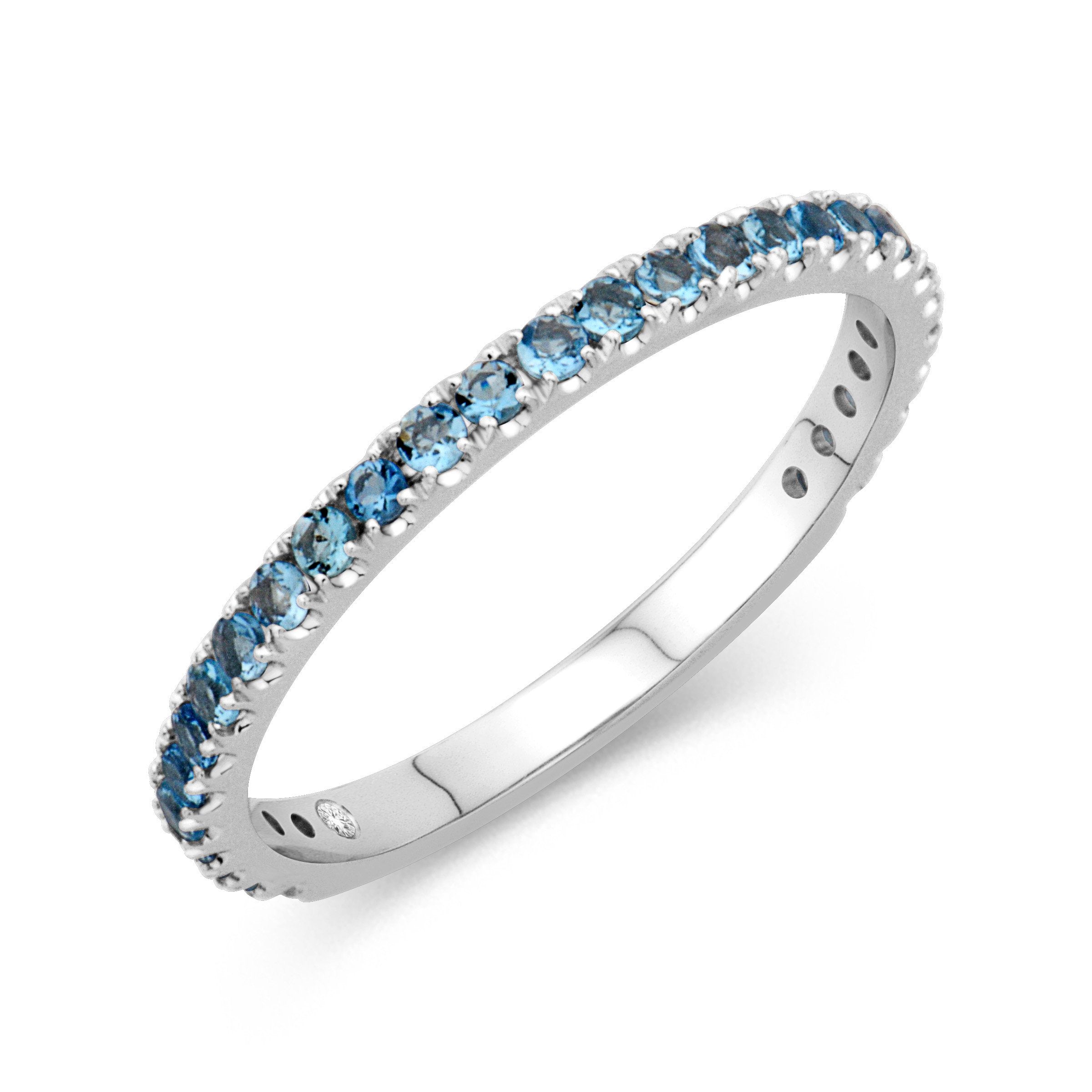 Blue Topaz Birthstone Band