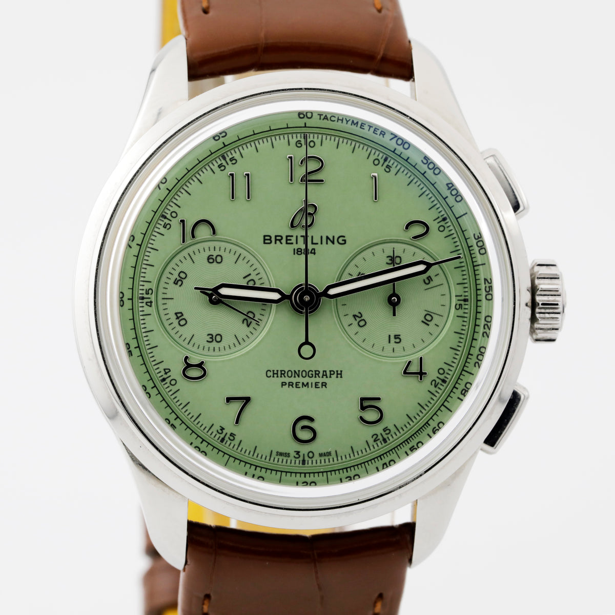 Pre Owned Breitling Premier B09 Chronograph 40, PISTACHIO dial, ref. AB0930D31L1P1
