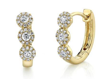Shy Creation Diamond Huggie Earrings