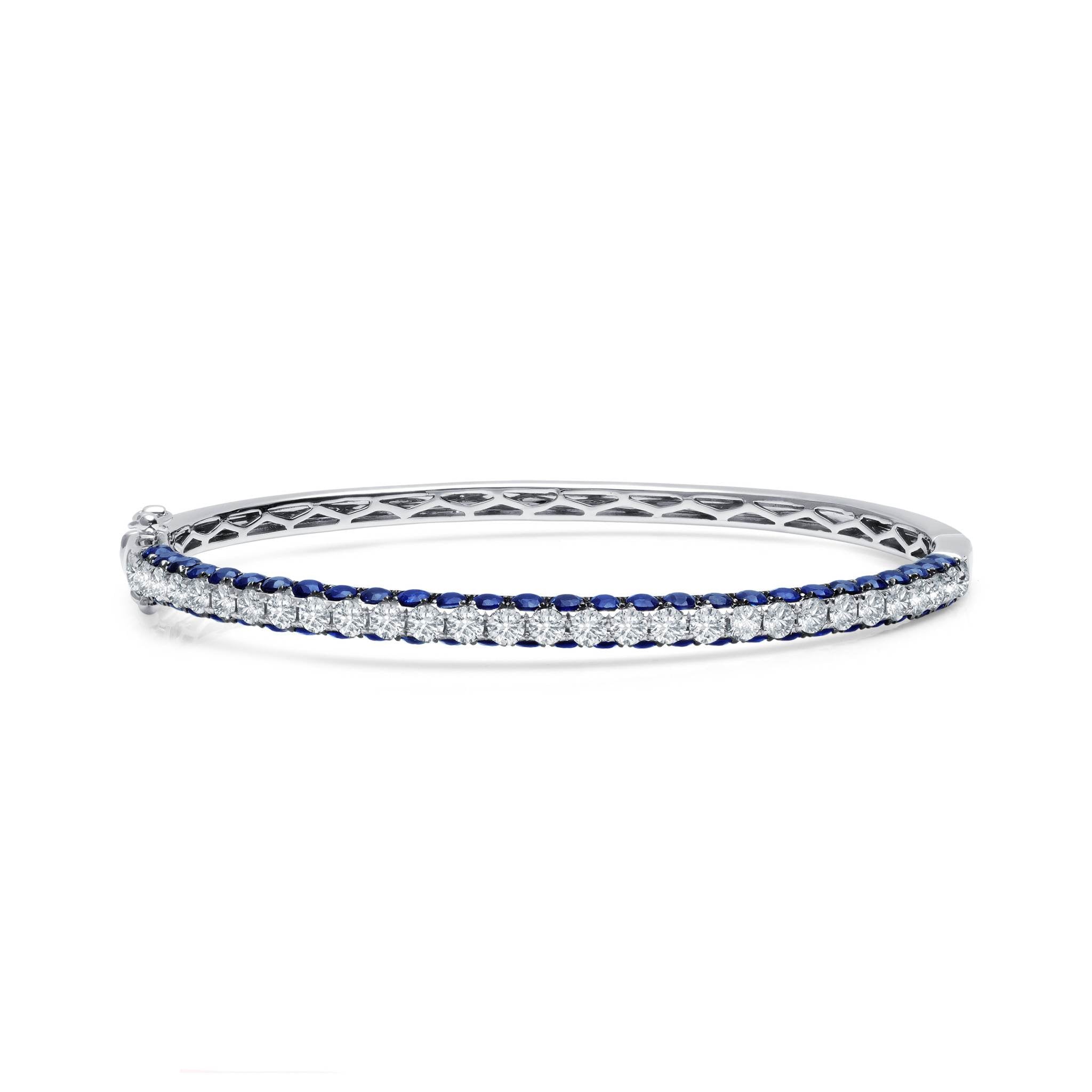 Graziela Blue Sapphire and Diamond Bangle
