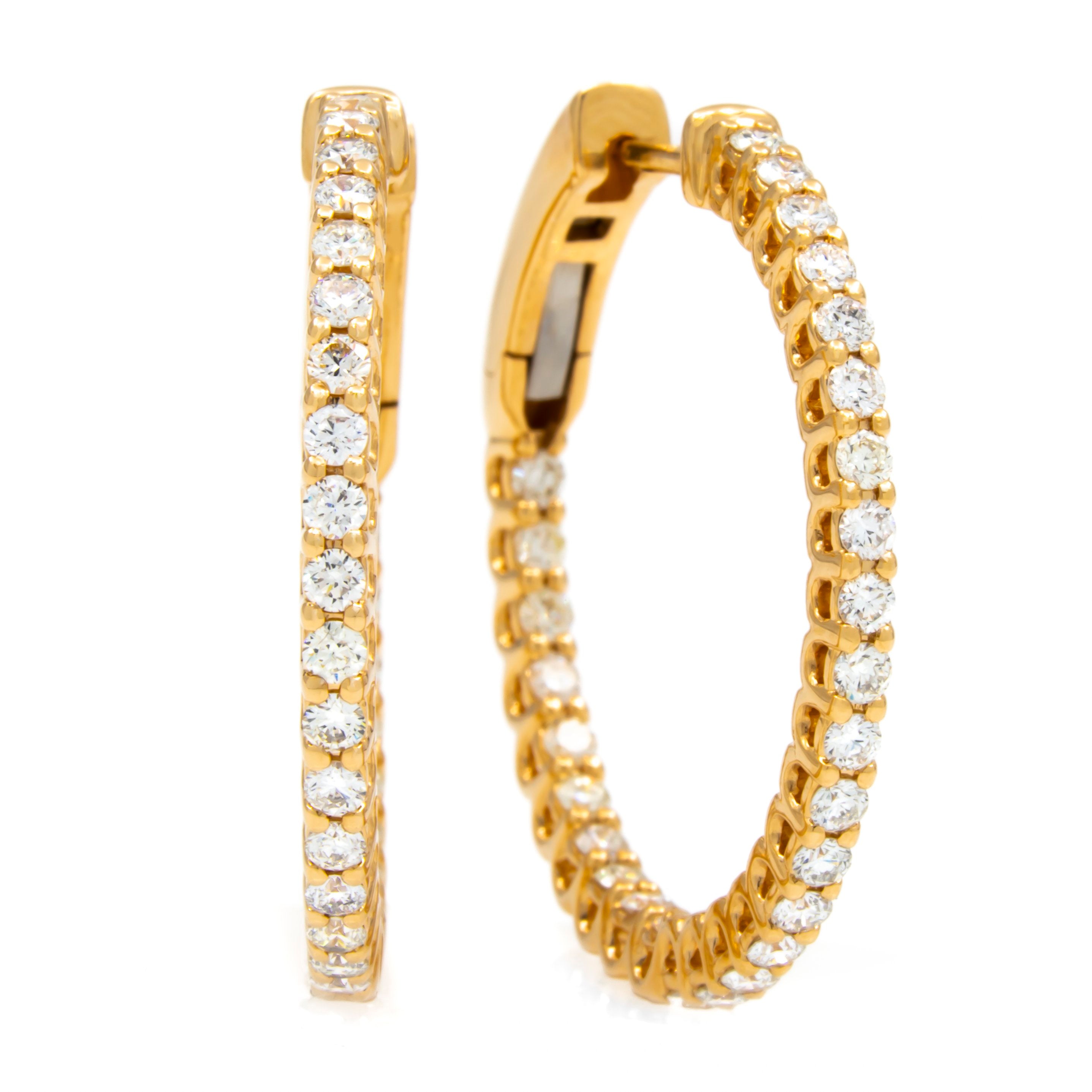 Diamond Hoop Earrings