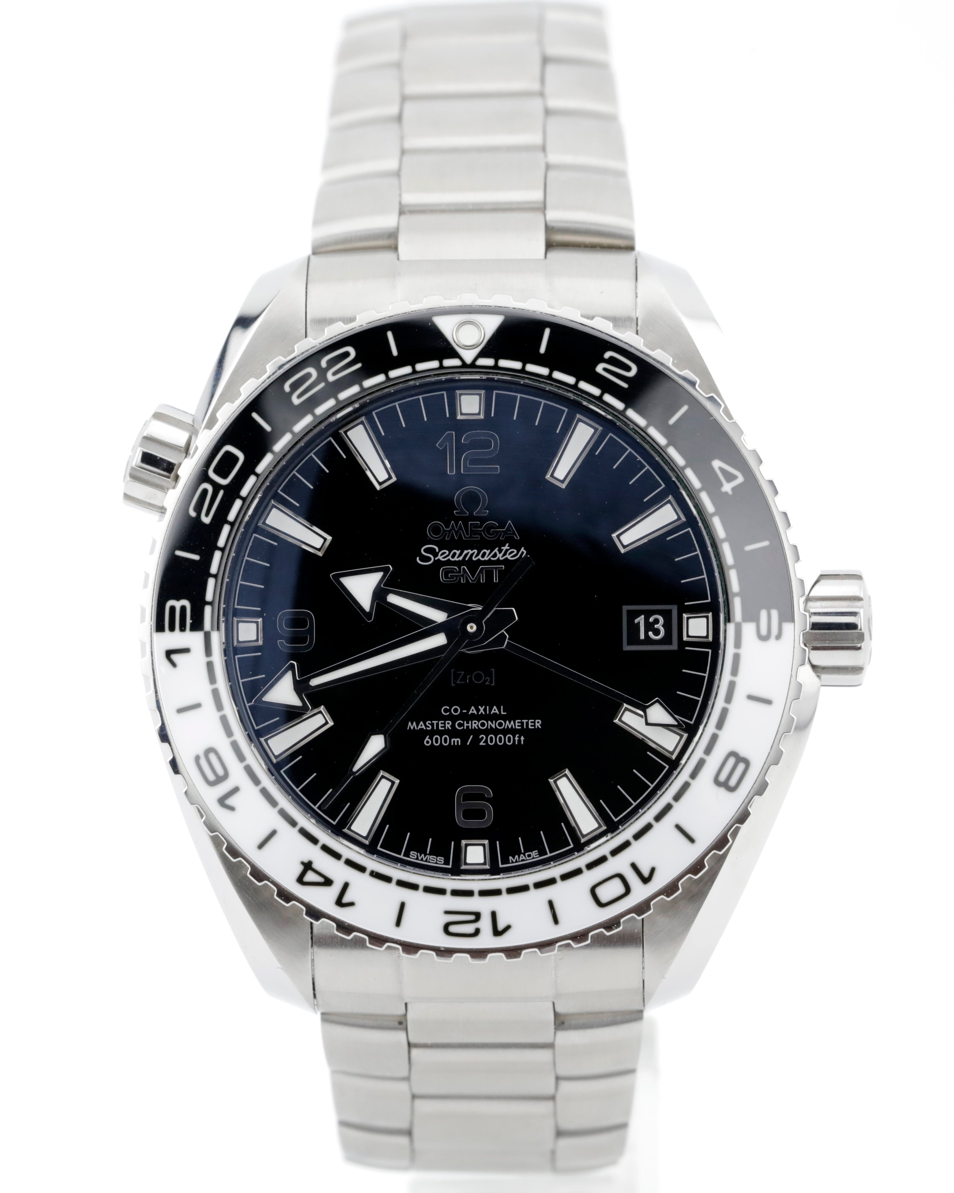 Pre Owned Omega Seamaster Planet Ocean "Oreo" GMT  Ref# 21530442201001