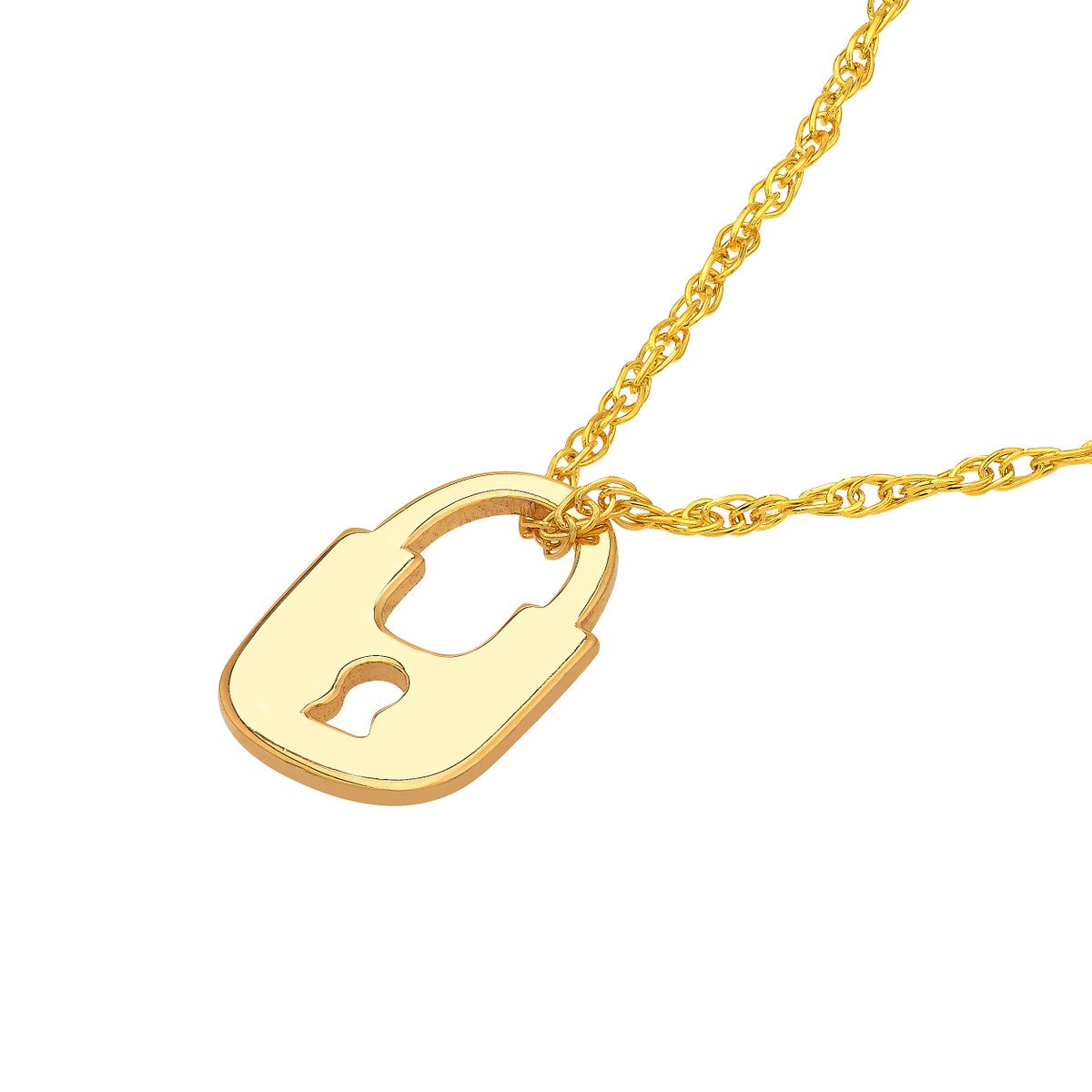 Gold Lock Pendant