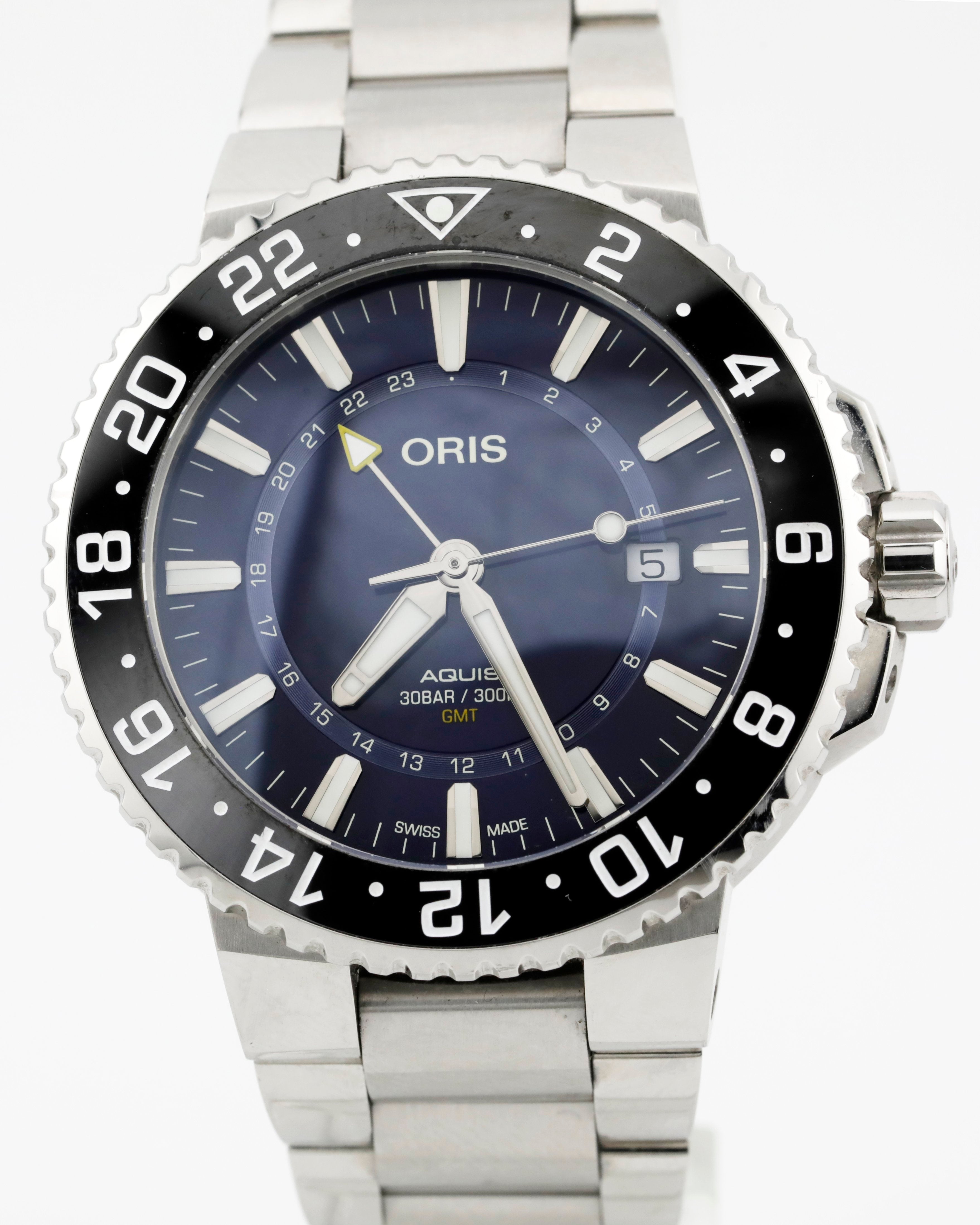 Pre Owned Oris Aquis Date GMT Ref# 01798775441350742465EB