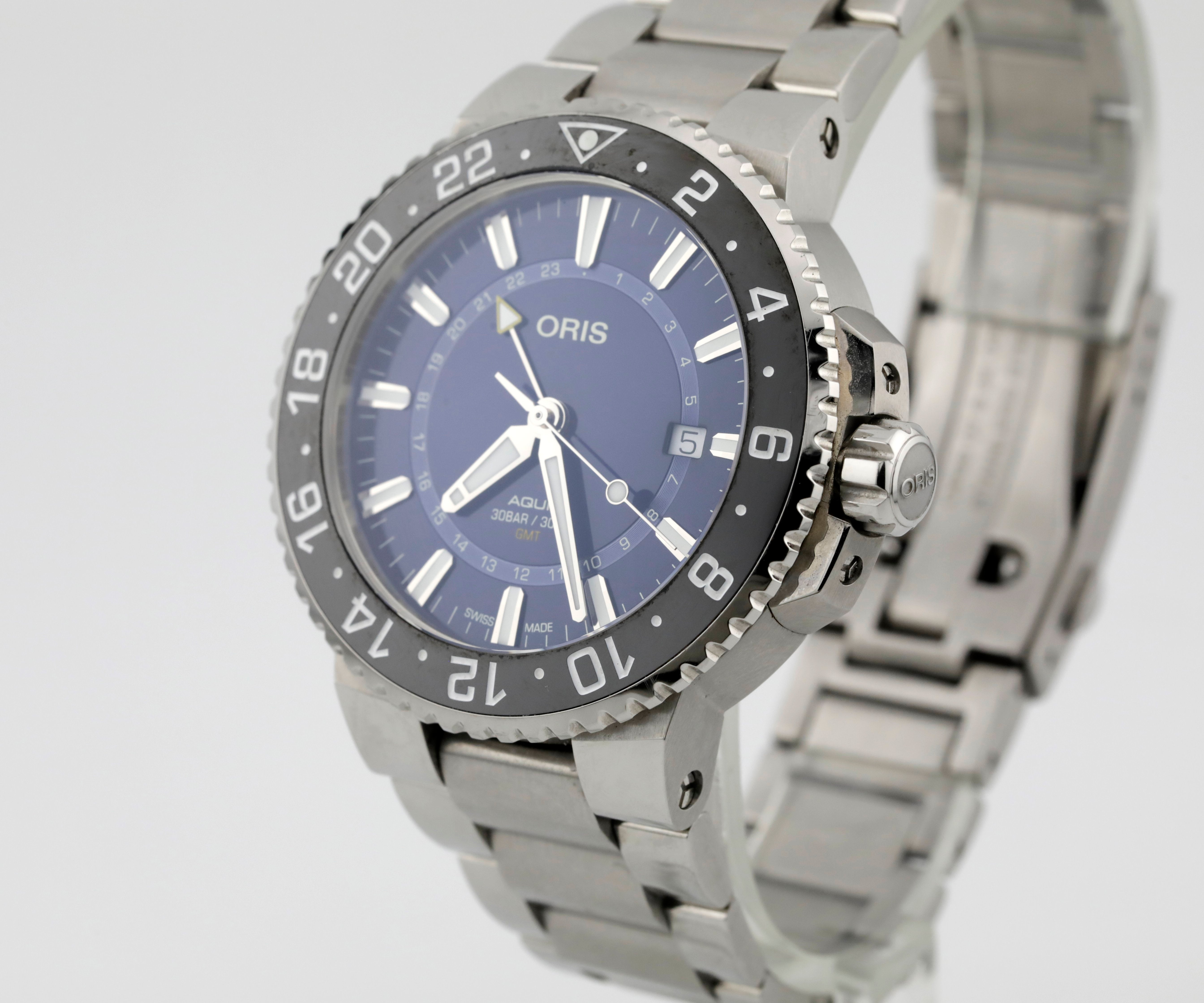 Pre Owned Oris Aquis Date GMT Ref# 01798775441350742465EB