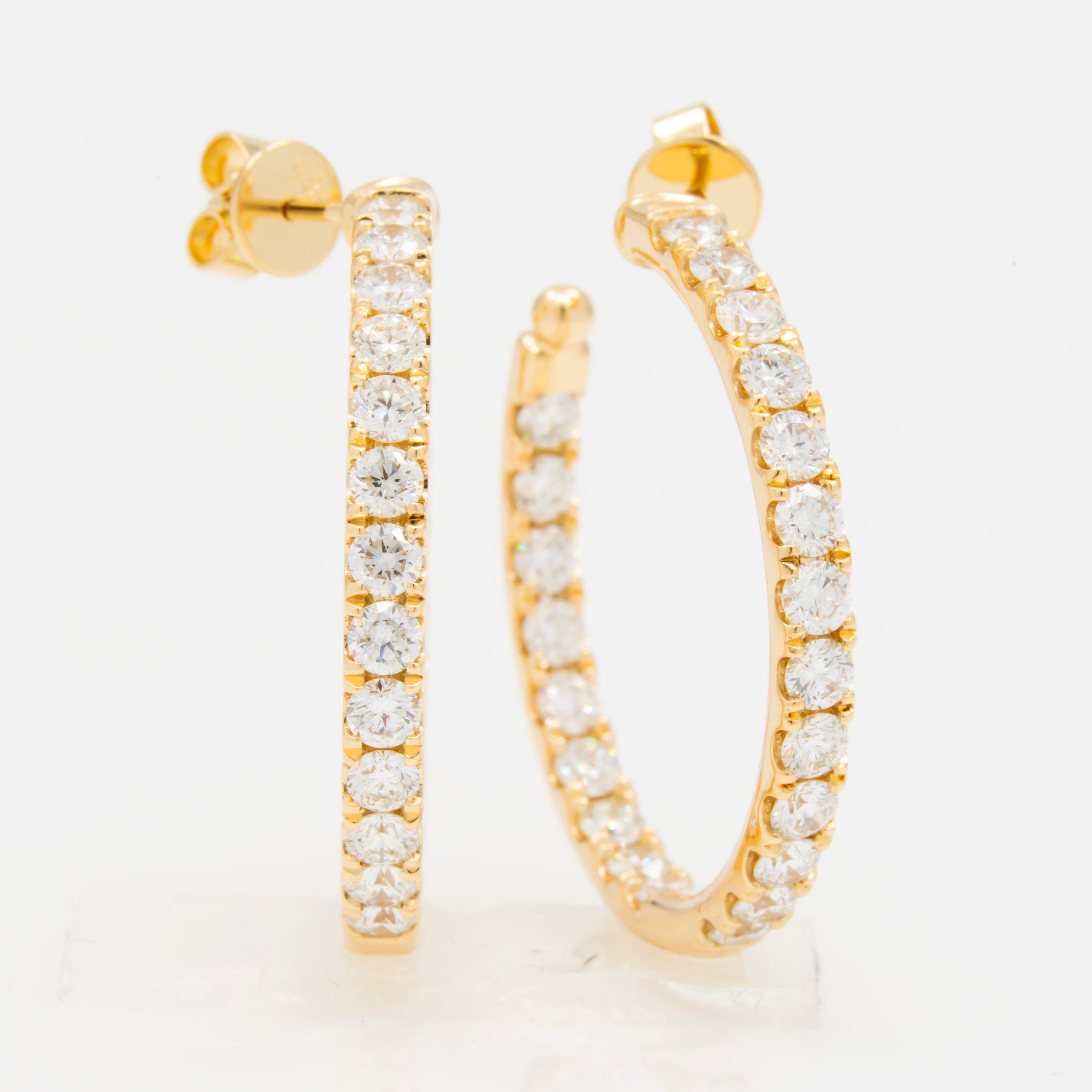 Diamond Hoop Earrings