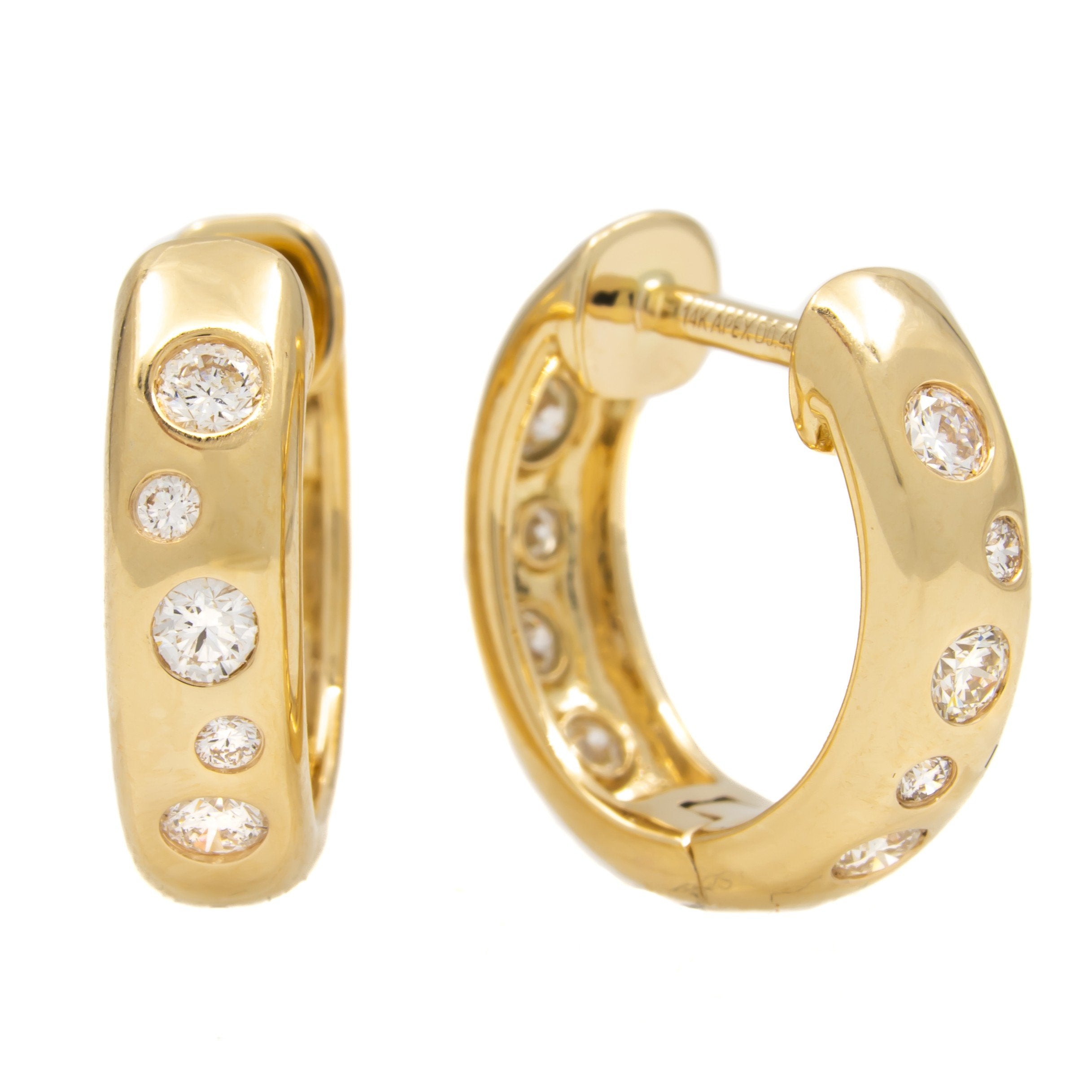 Diamond Huggie Earrings