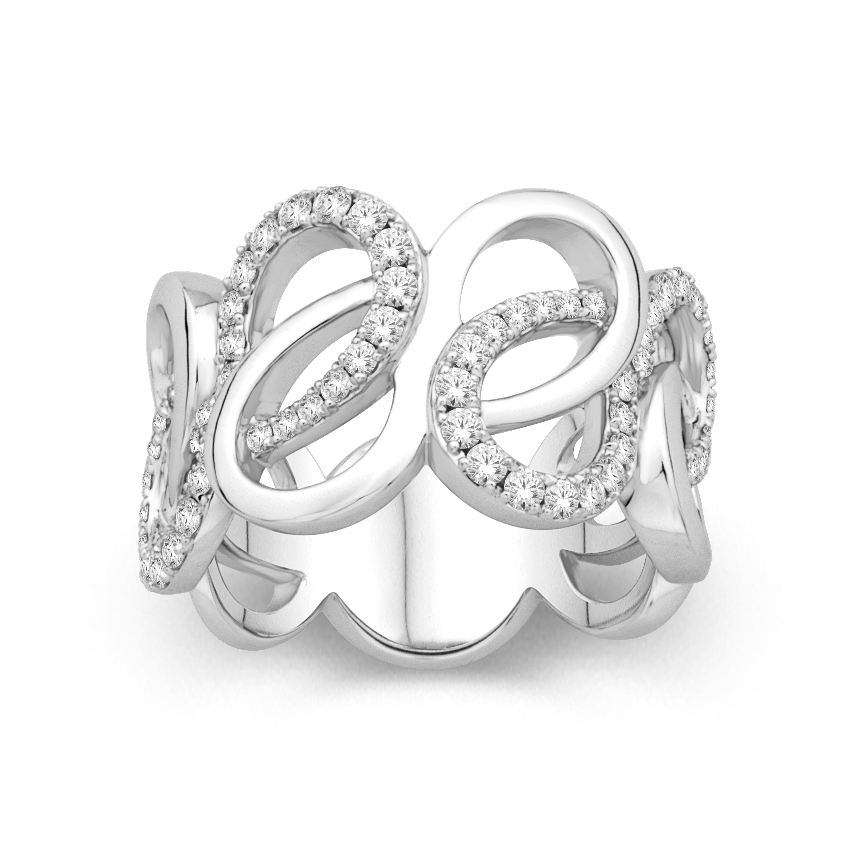 Diamond and Polished Loop Ring