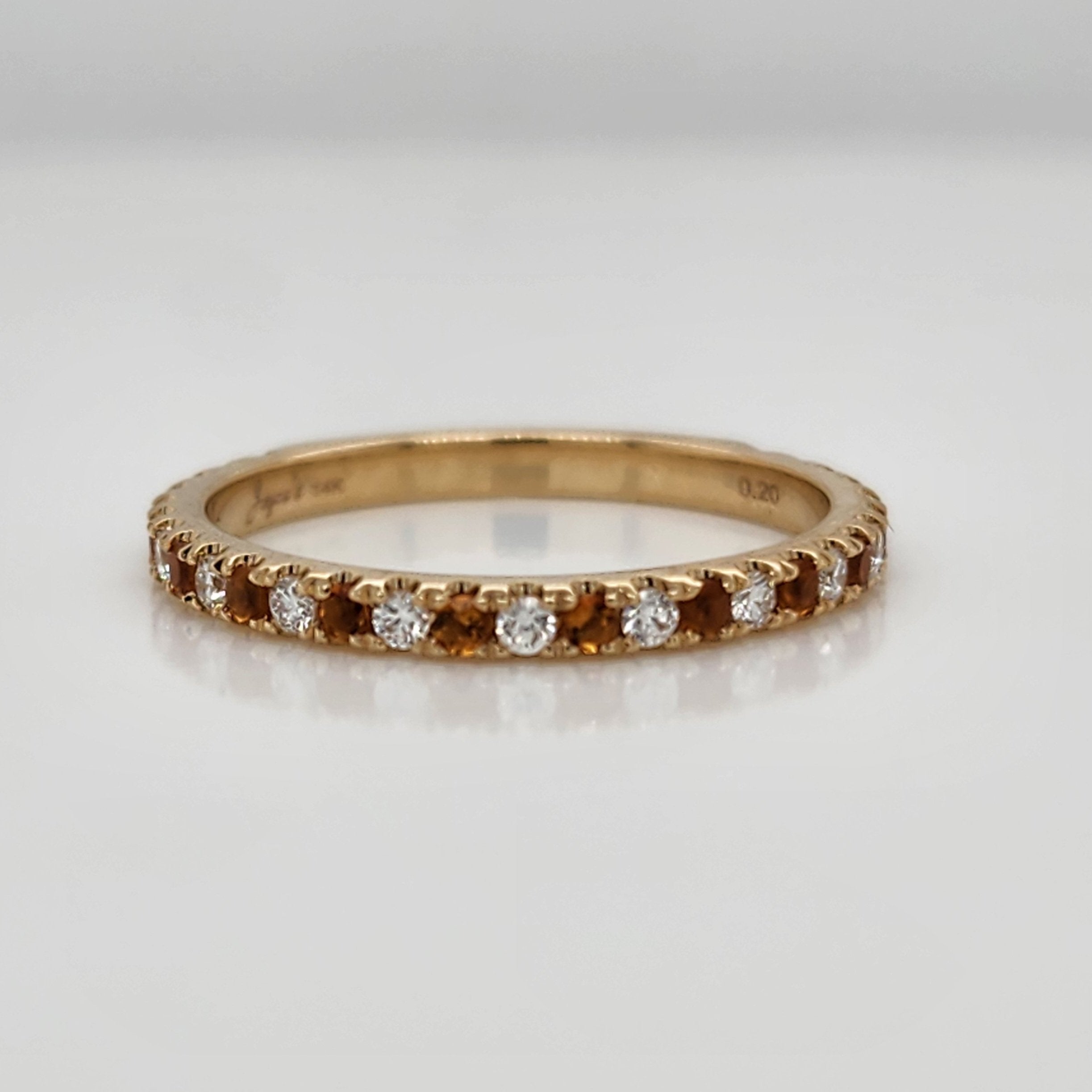 Diamond and Citrine Birthstone Band