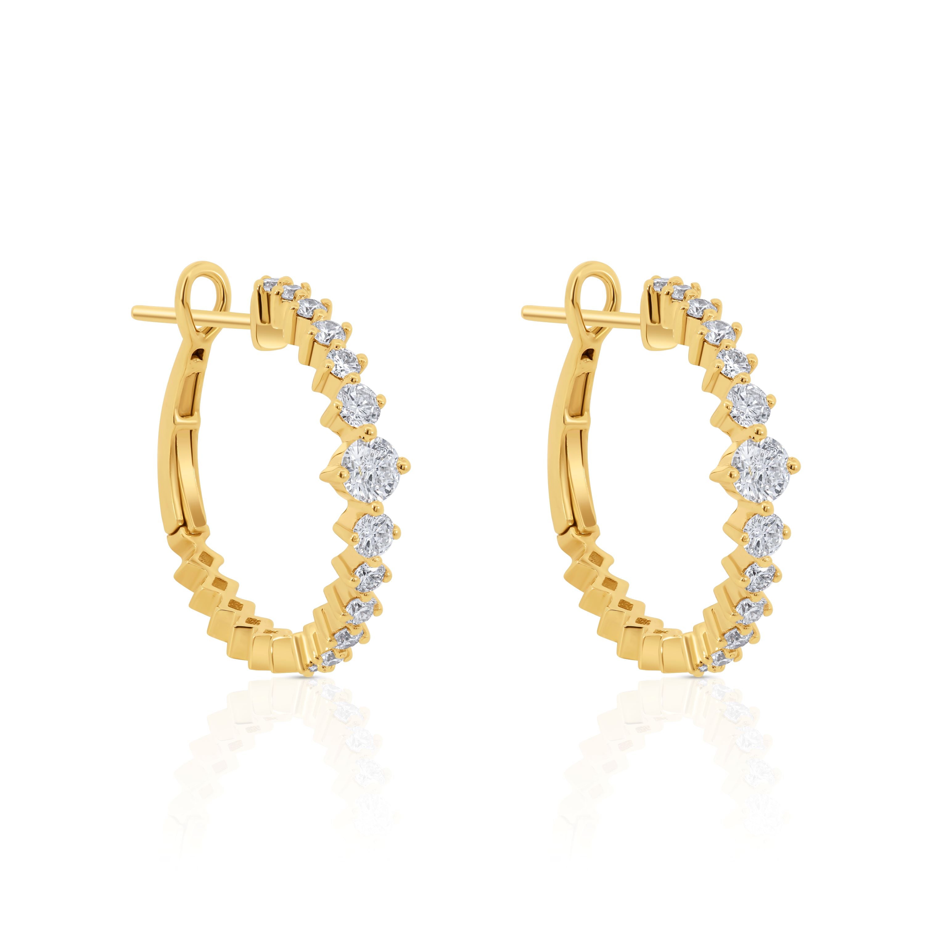 Diamond Hoop Earrings