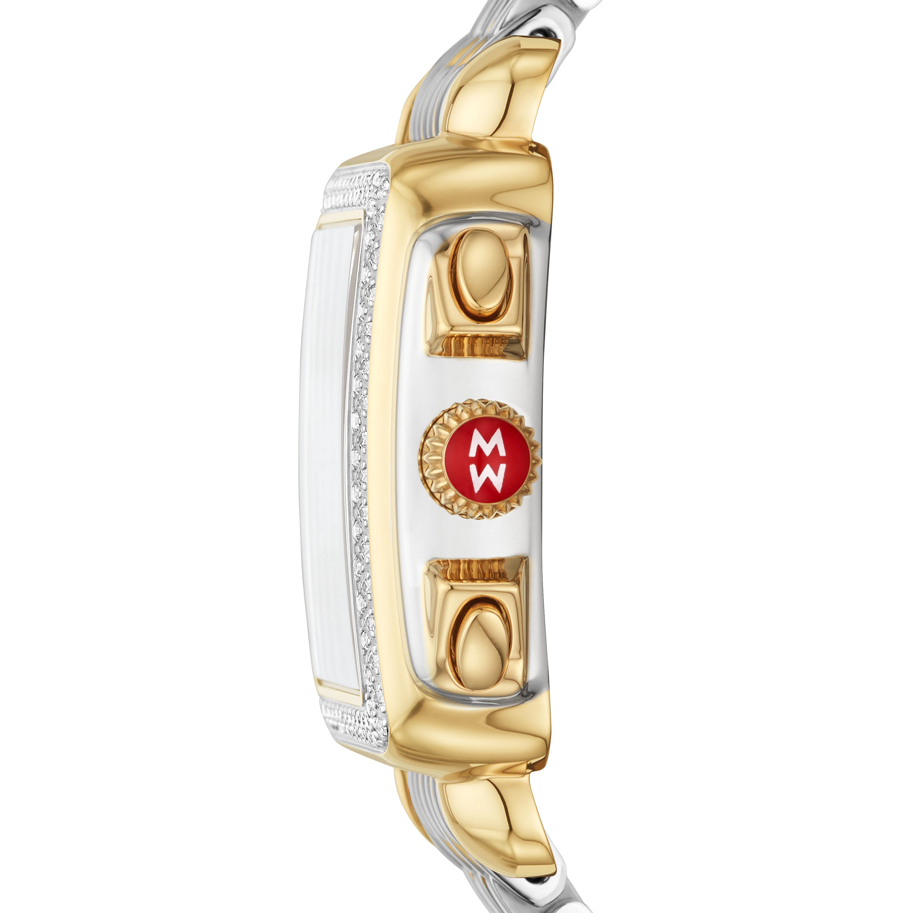 Michele Deco Two-Tone 18k Gold-Plated Diamond Watch Ref# mww06a000809