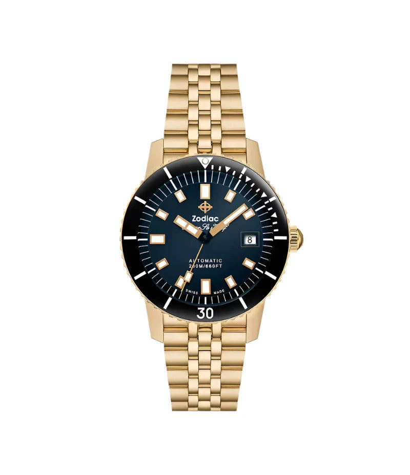 Zodiac Compression Diver 18k Gold-Plated