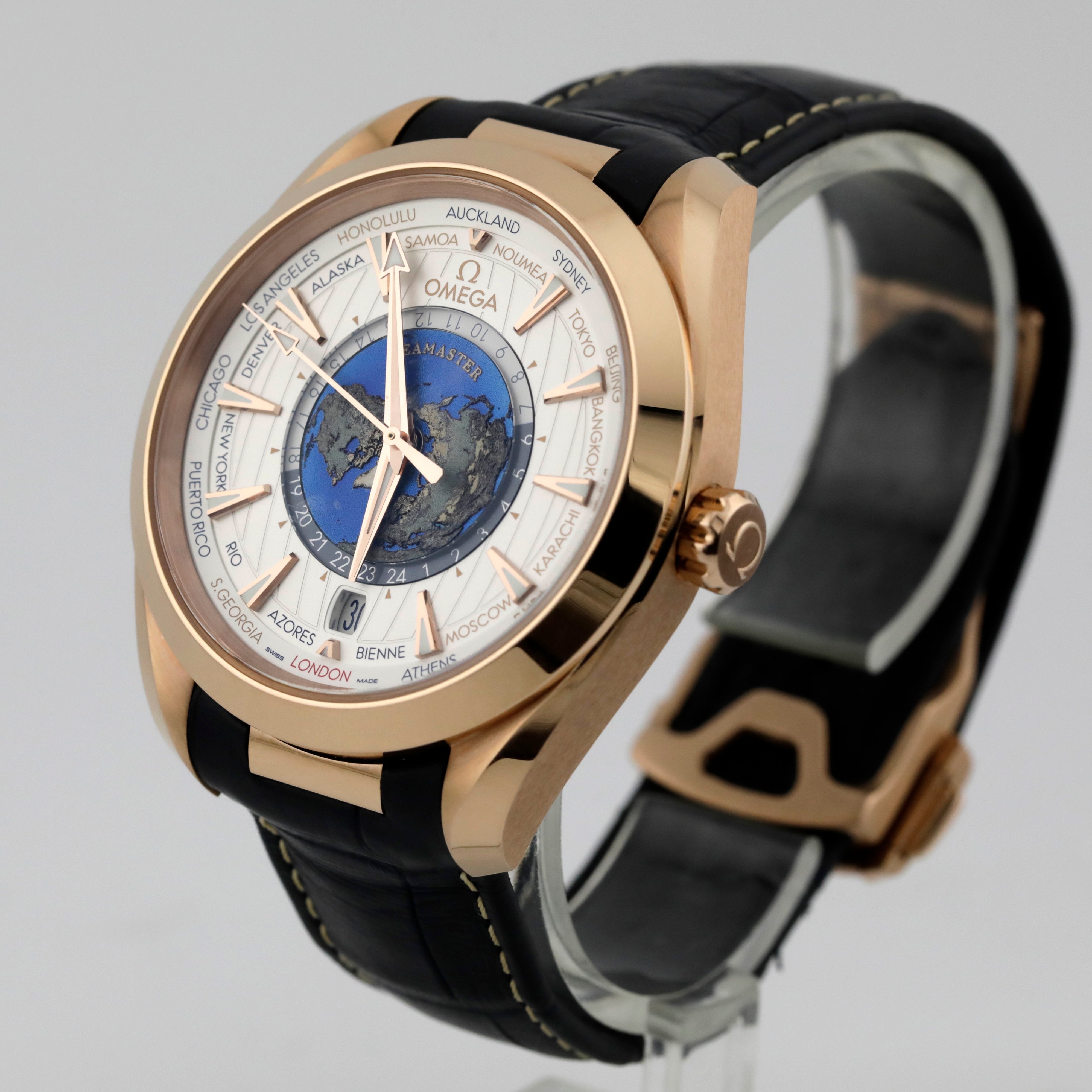 Pre Owned Omega Seamaster Aqua Terra Worldtimer Sedna Gold Ref# 22053432202001