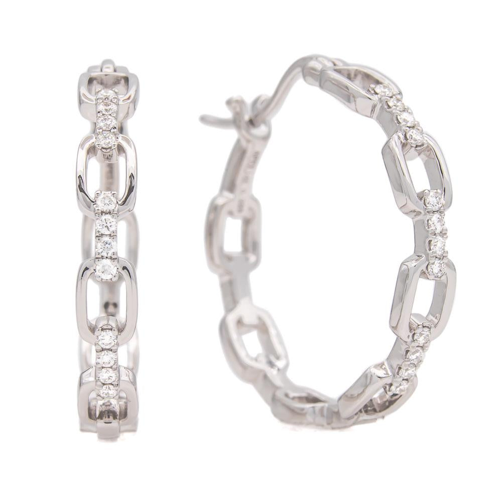 Diamond Hoop Earrings