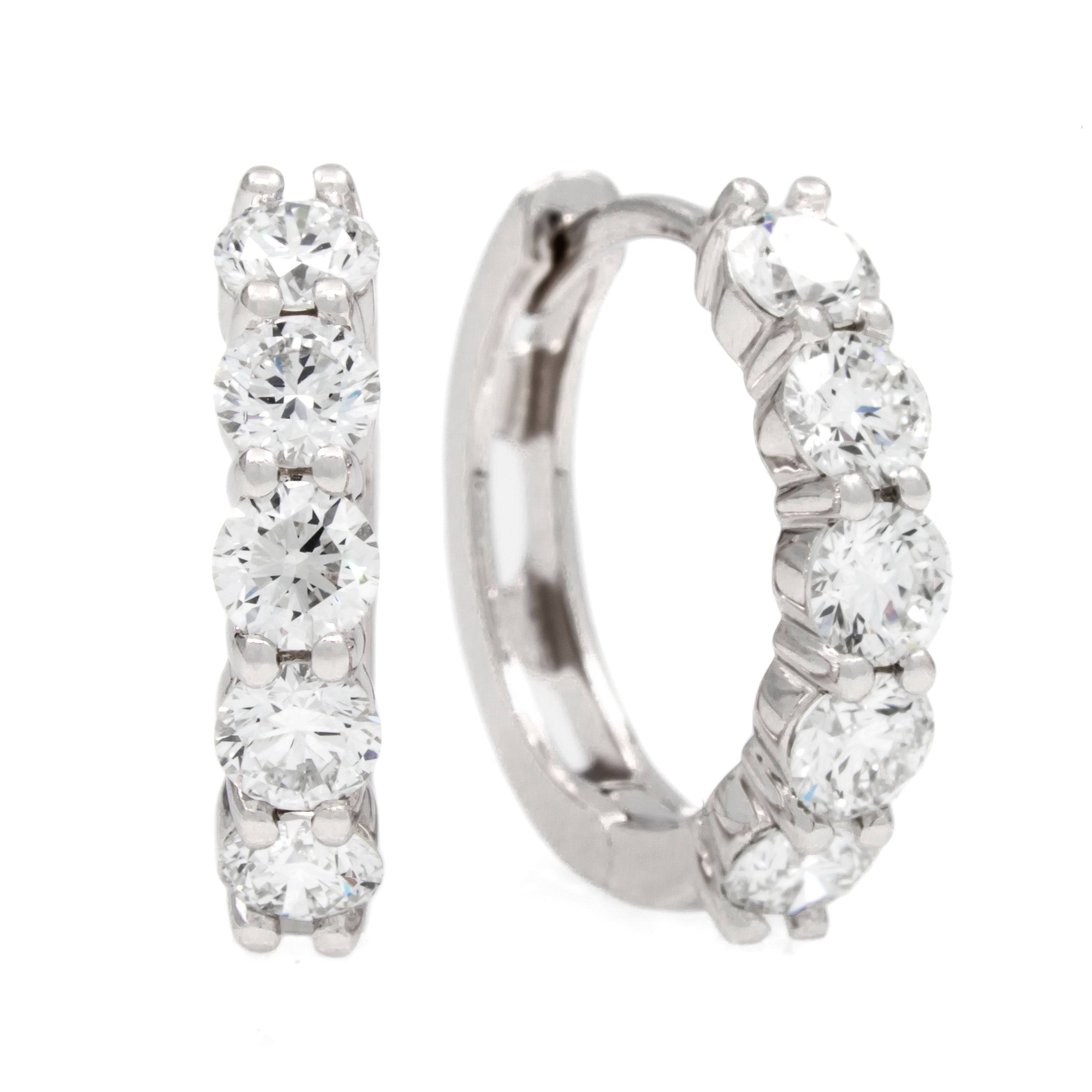 Diamond Huggie Earrings