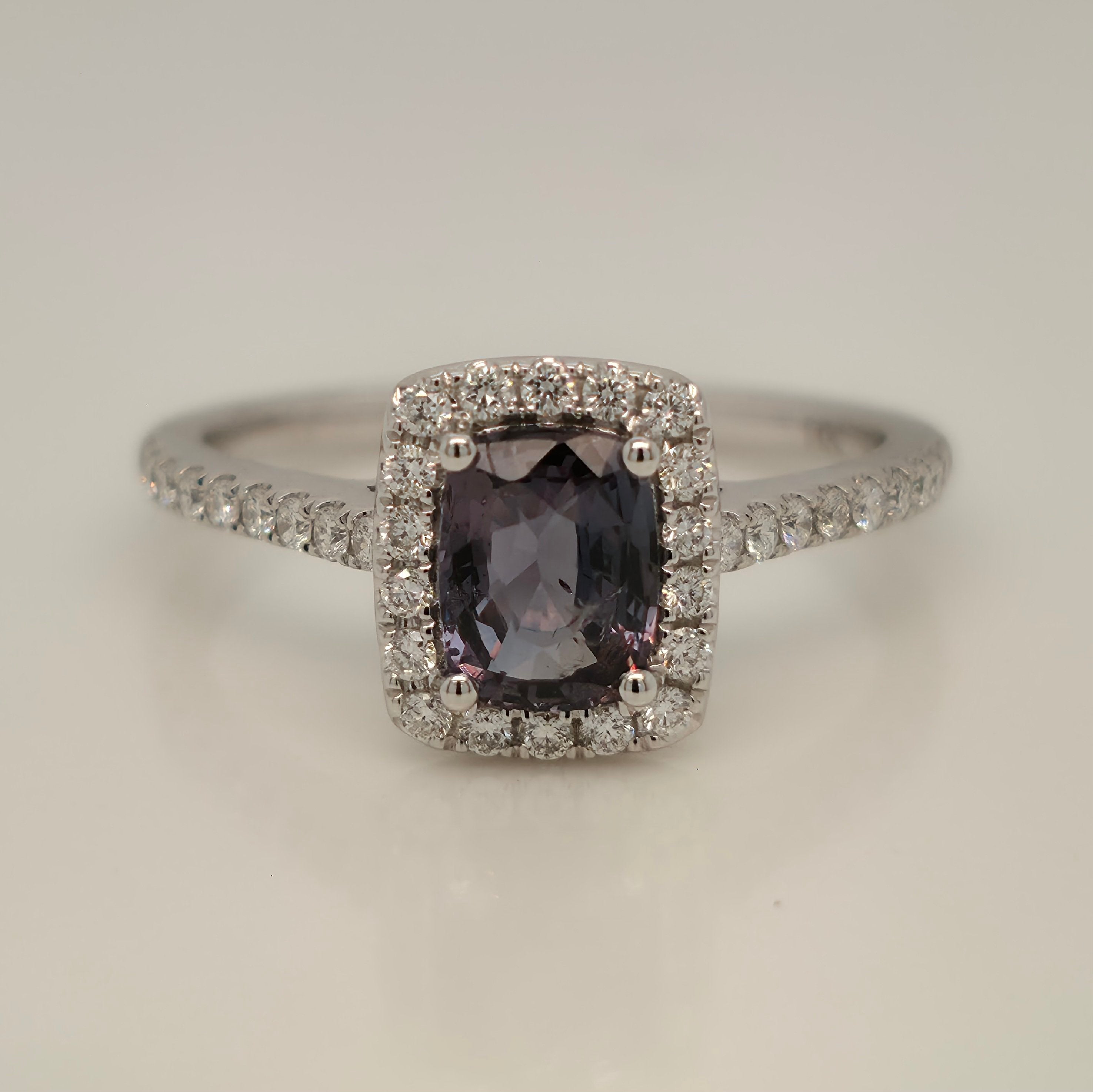 Alexandrite and Diamond Ring