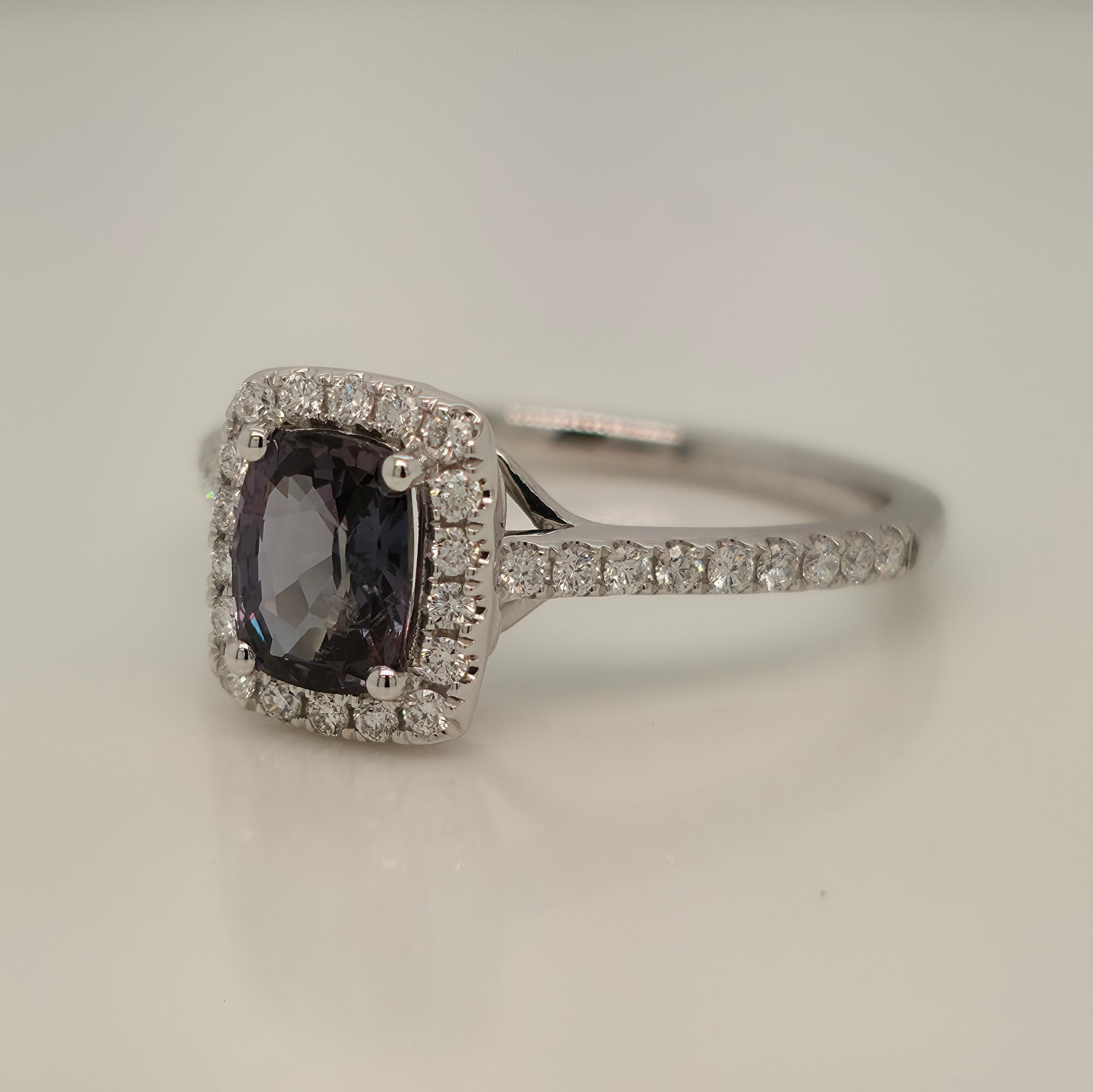 Alexandrite and Diamond Ring
