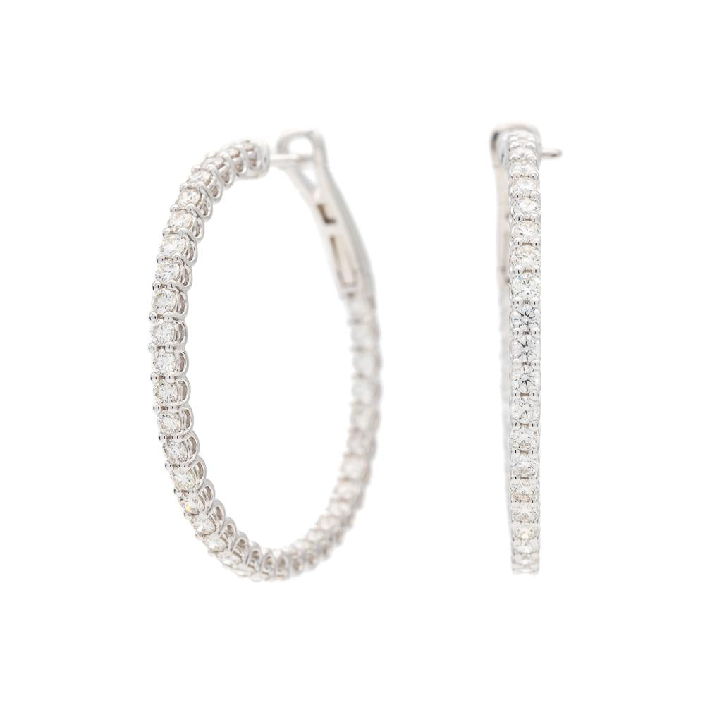Diamond Hoop Earrings