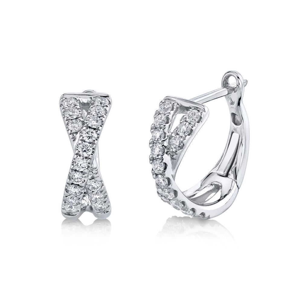 Shy Creation Diamond Huggie Earrings