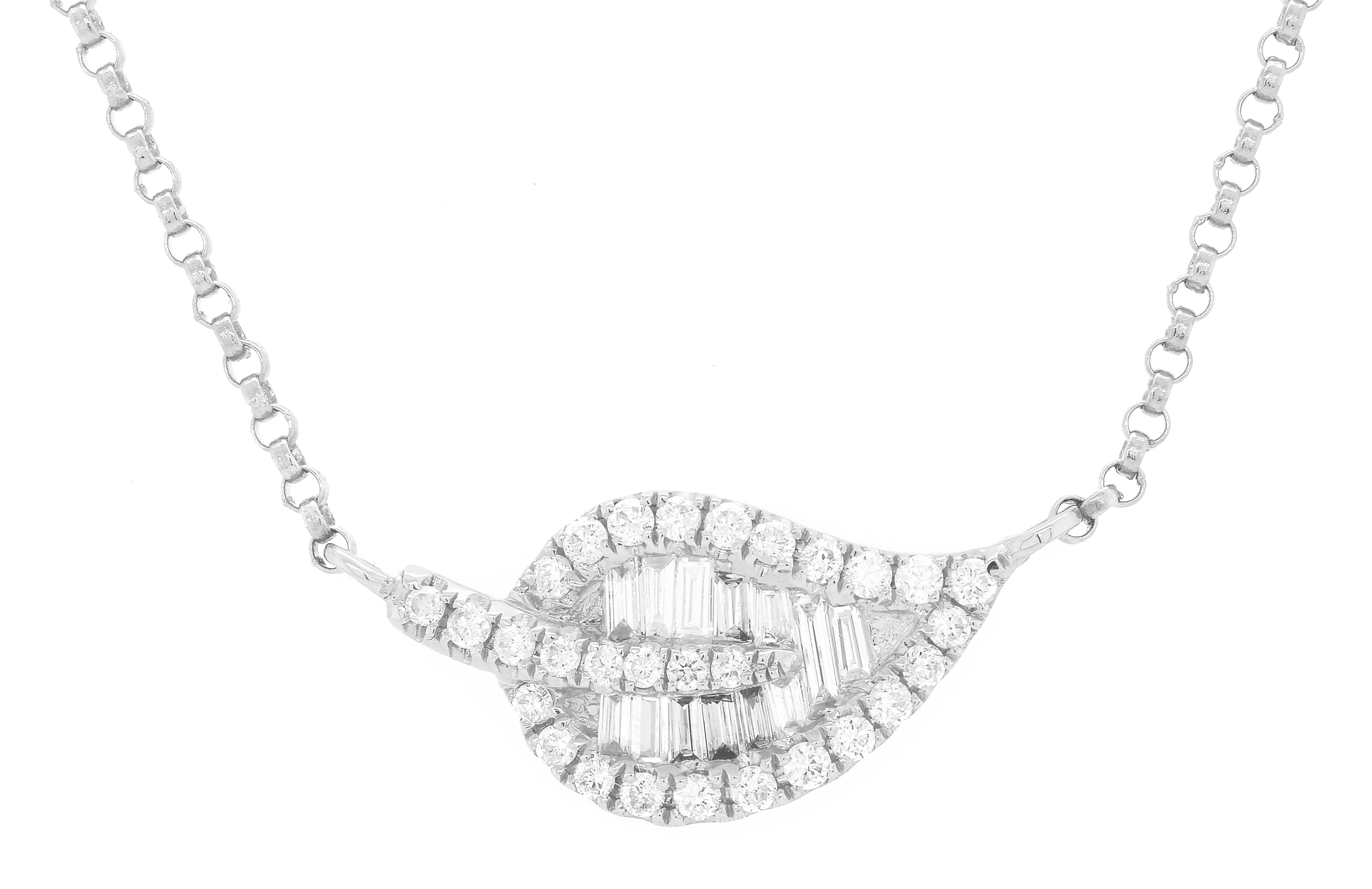Diamond Leaf Necklace