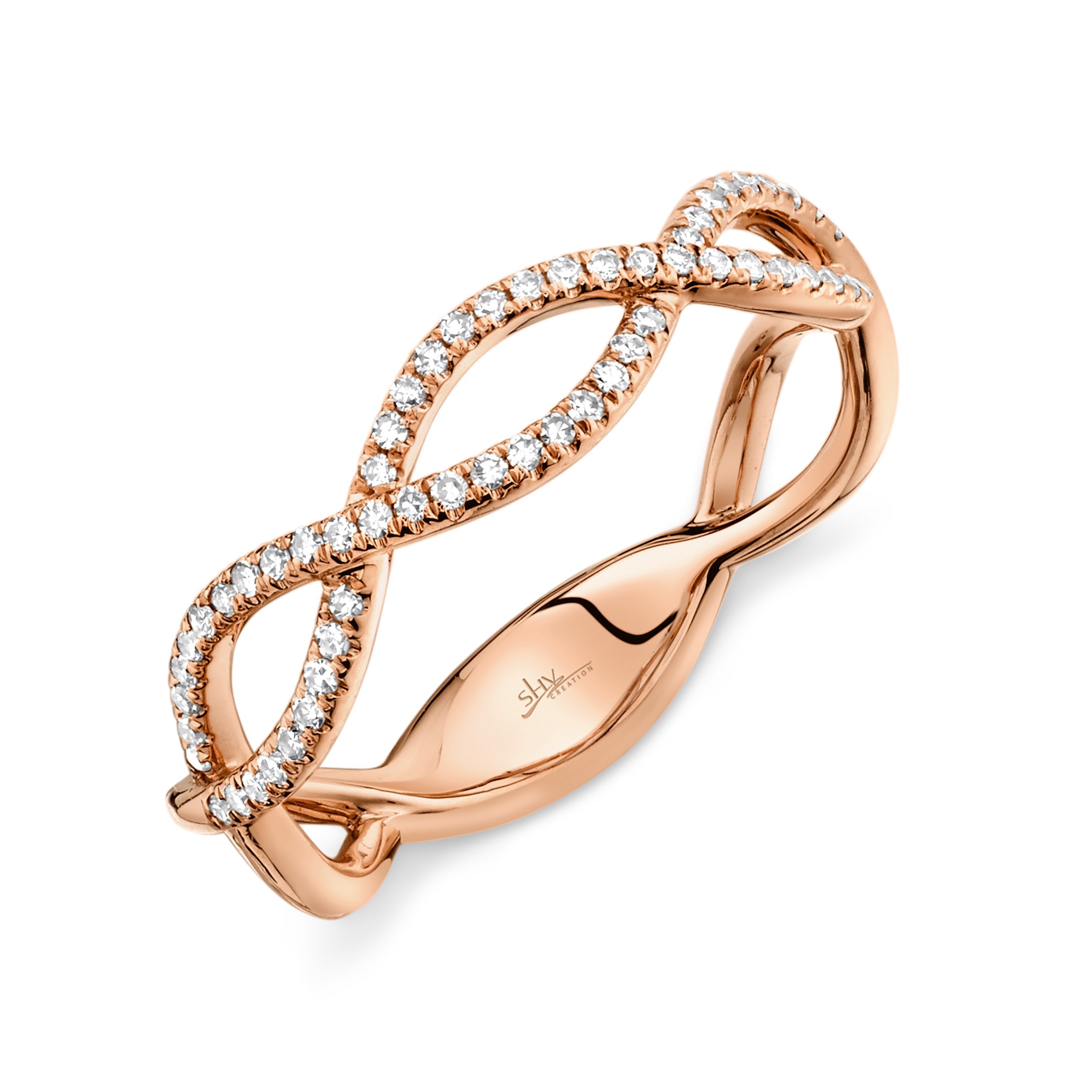 Shy Creation Diamond Twist Ring