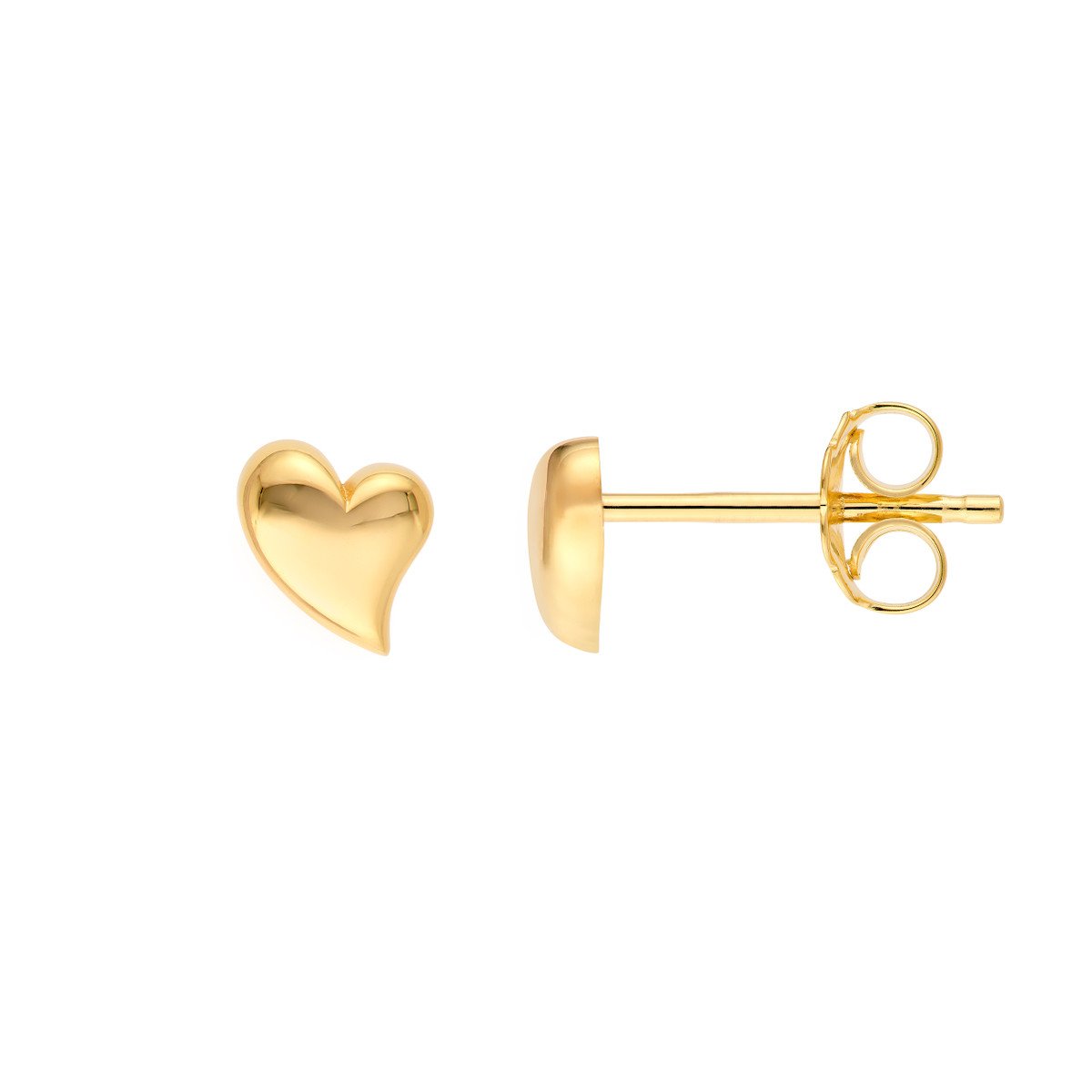 Polished Heart Stud Earrings